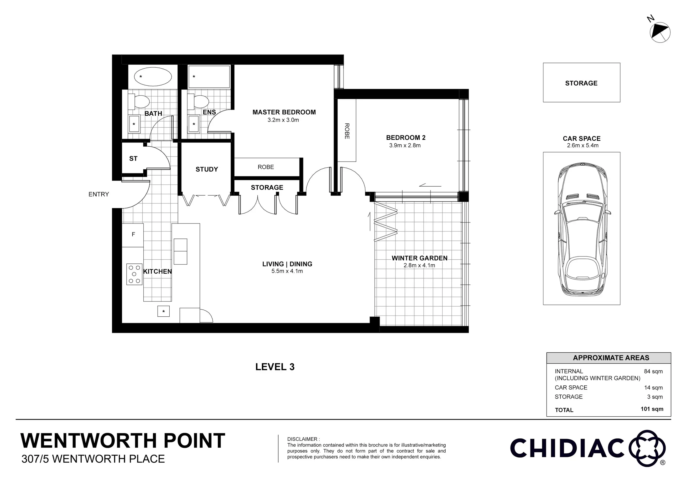 307/5 Wentworth Place, Wentworth Point Sold by Chidiac Realty - floorplan