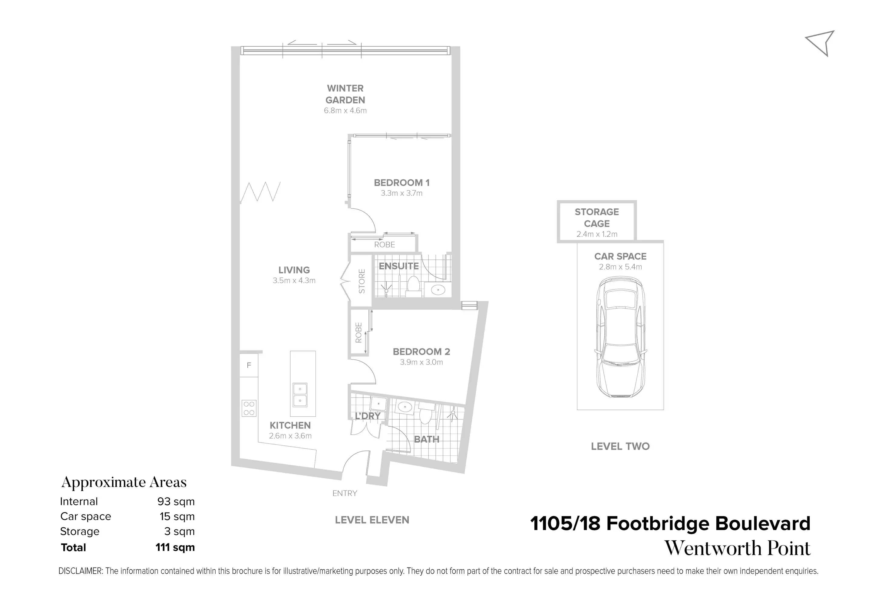 1105/18 Footbridge Boulevard, Wentworth Point Sold by Chidiac Realty - floorplan