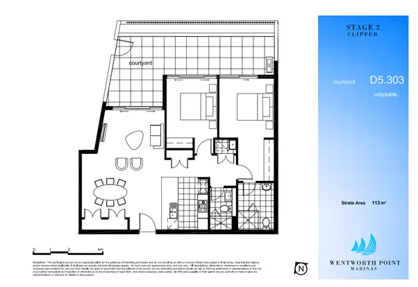 303/5 Waterways Street, Wentworth Point Leased by Chidiac Realty - floorplan