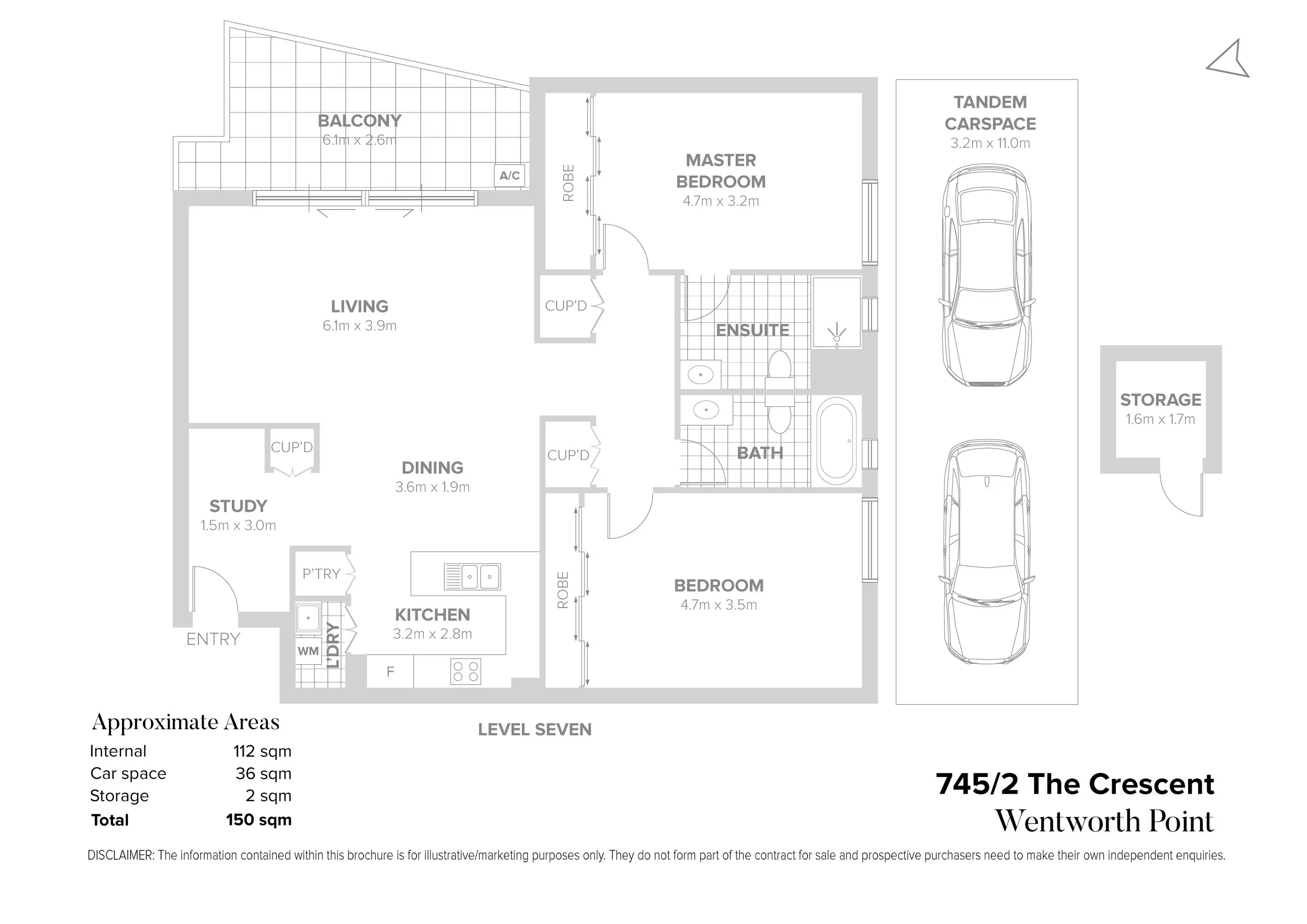 745/2 The Crescent, Wentworth Point Sold by Chidiac Realty - floorplan