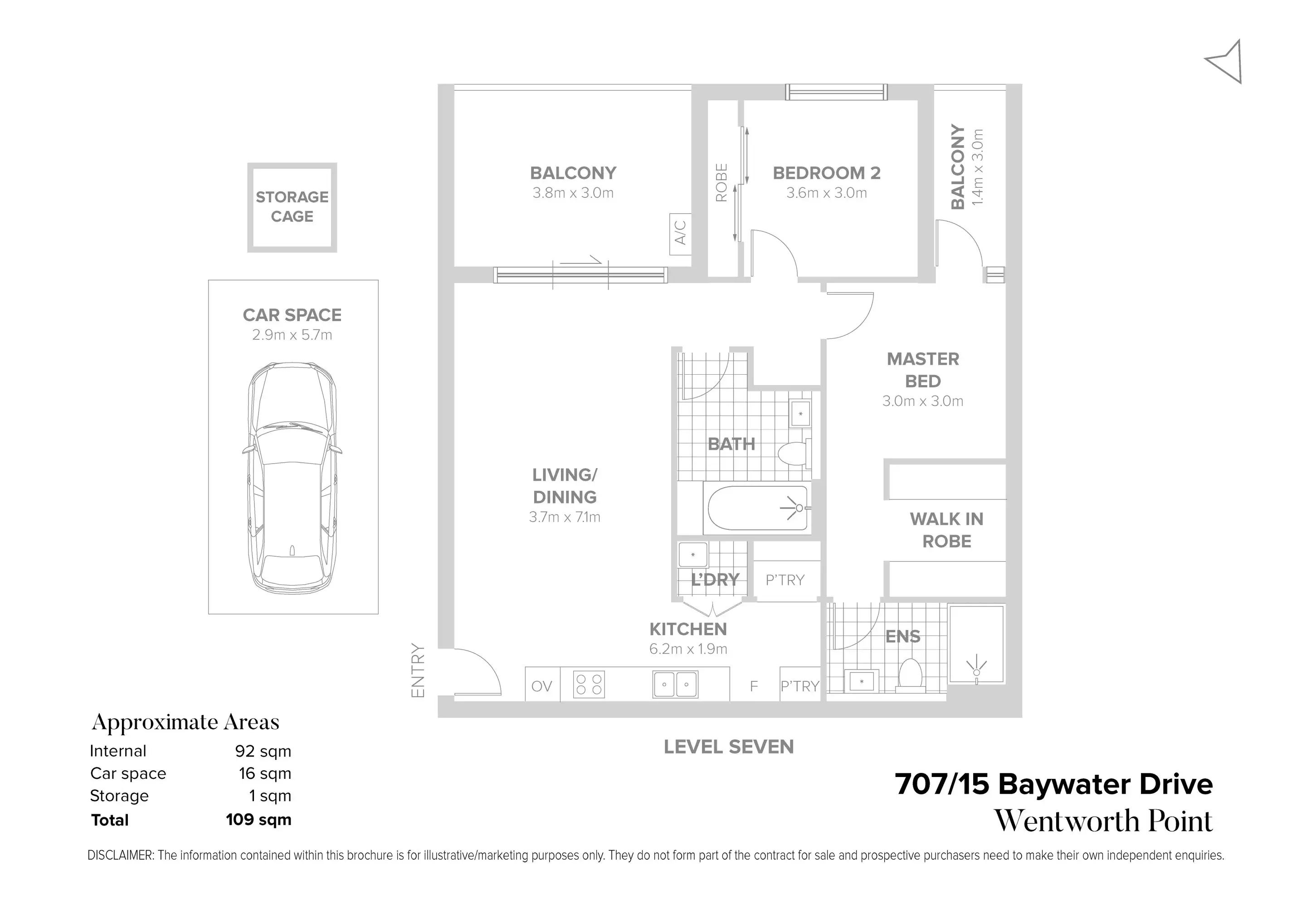 707/15 Baywater Drive, Wentworth Point Sold by Chidiac Realty - floorplan