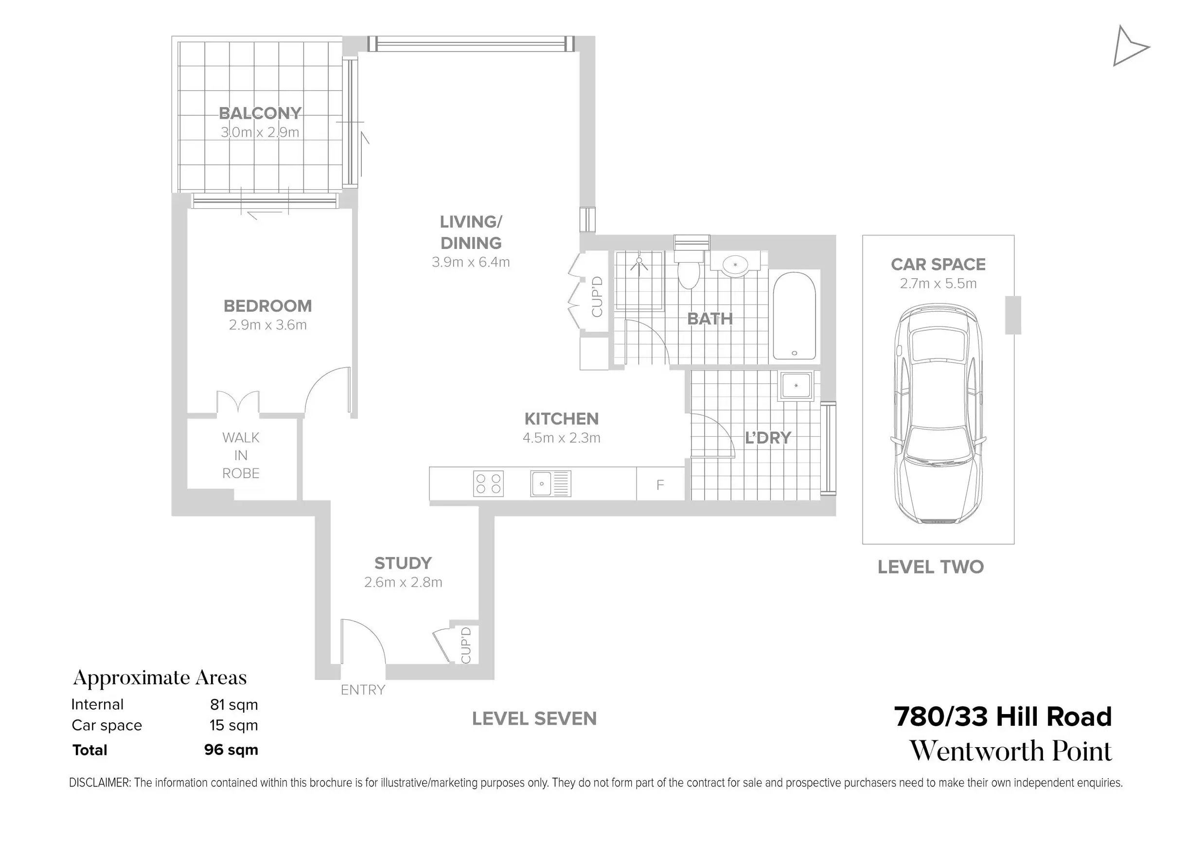 780/33 Hill Road, Wentworth Point Leased by Chidiac Realty - floorplan