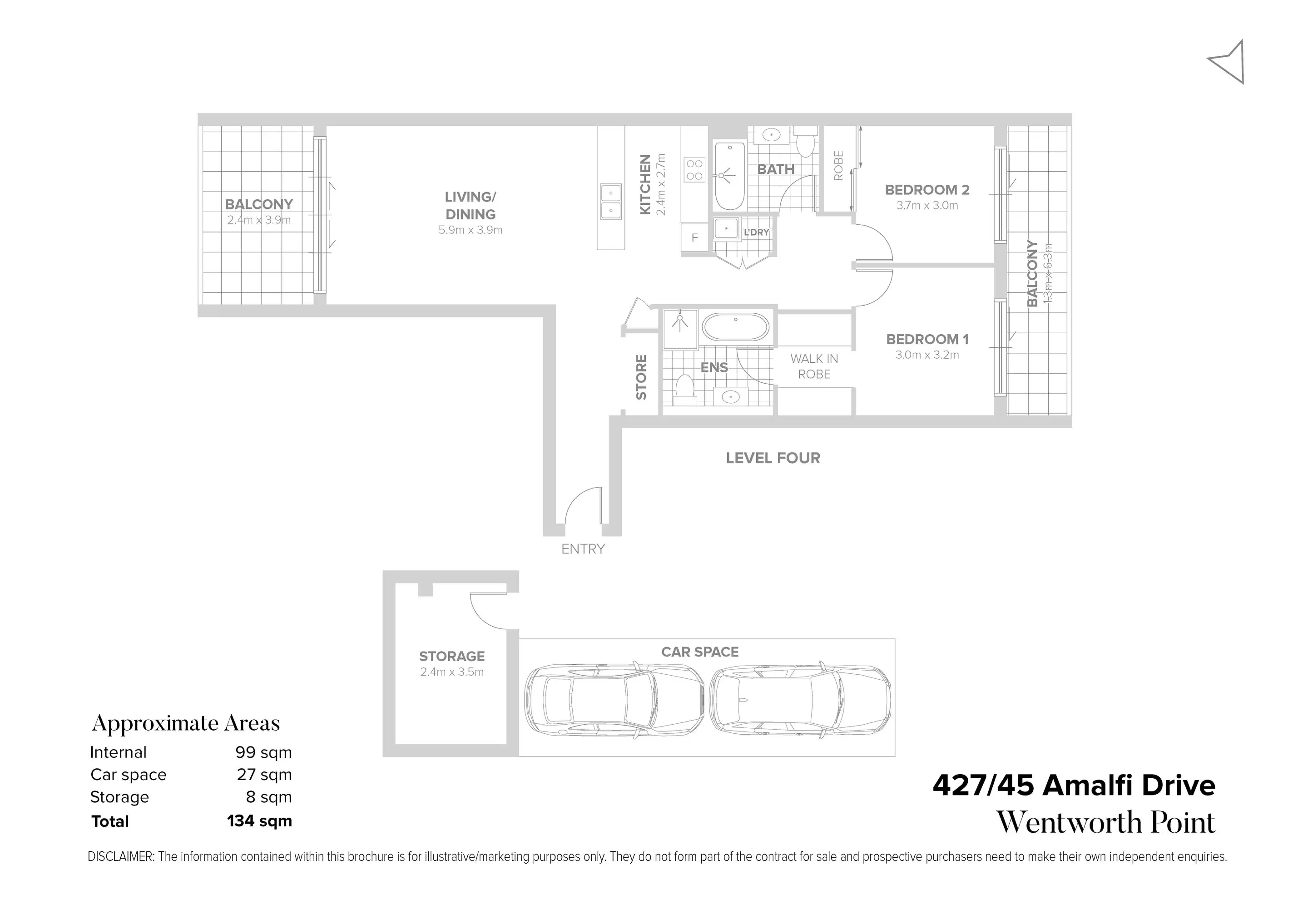 427/45 Amalfi Drive, Wentworth Point Sold by Chidiac Realty - floorplan