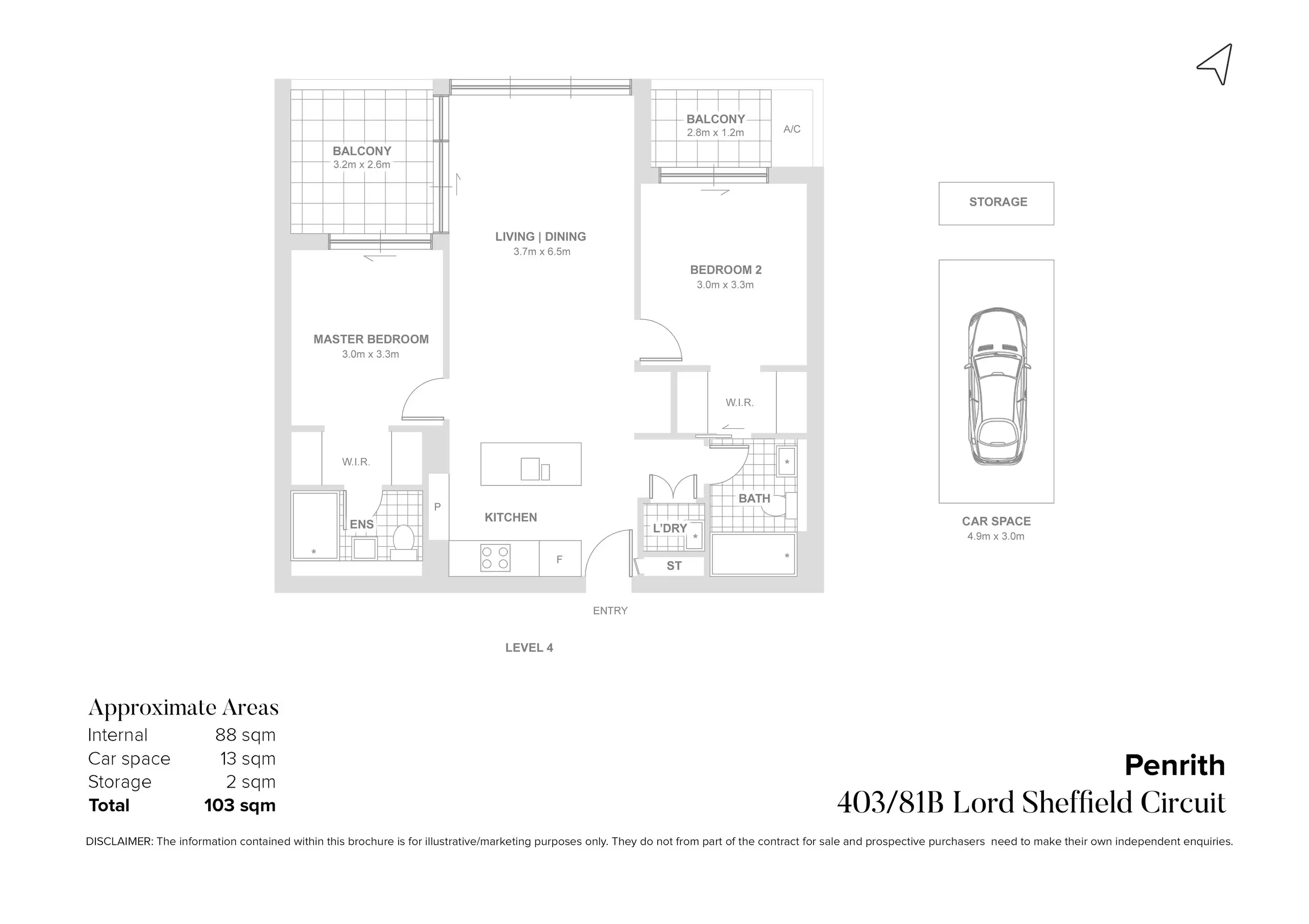 403/81B Lord Sheffield Circuit, Penrith Sold by Chidiac Realty - floorplan