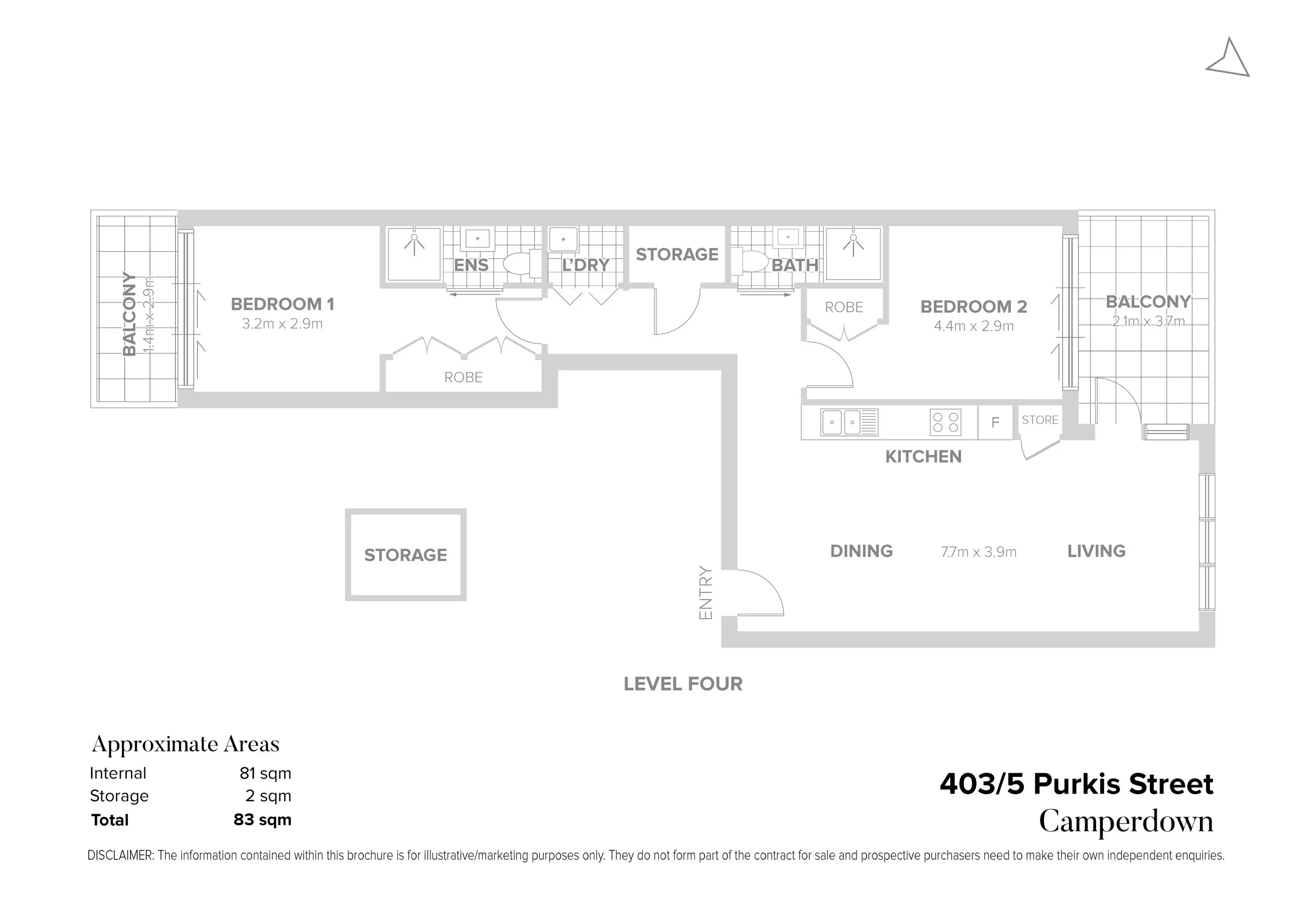 403/5 Purkis Street, Camperdown Sold by Chidiac Realty - floorplan