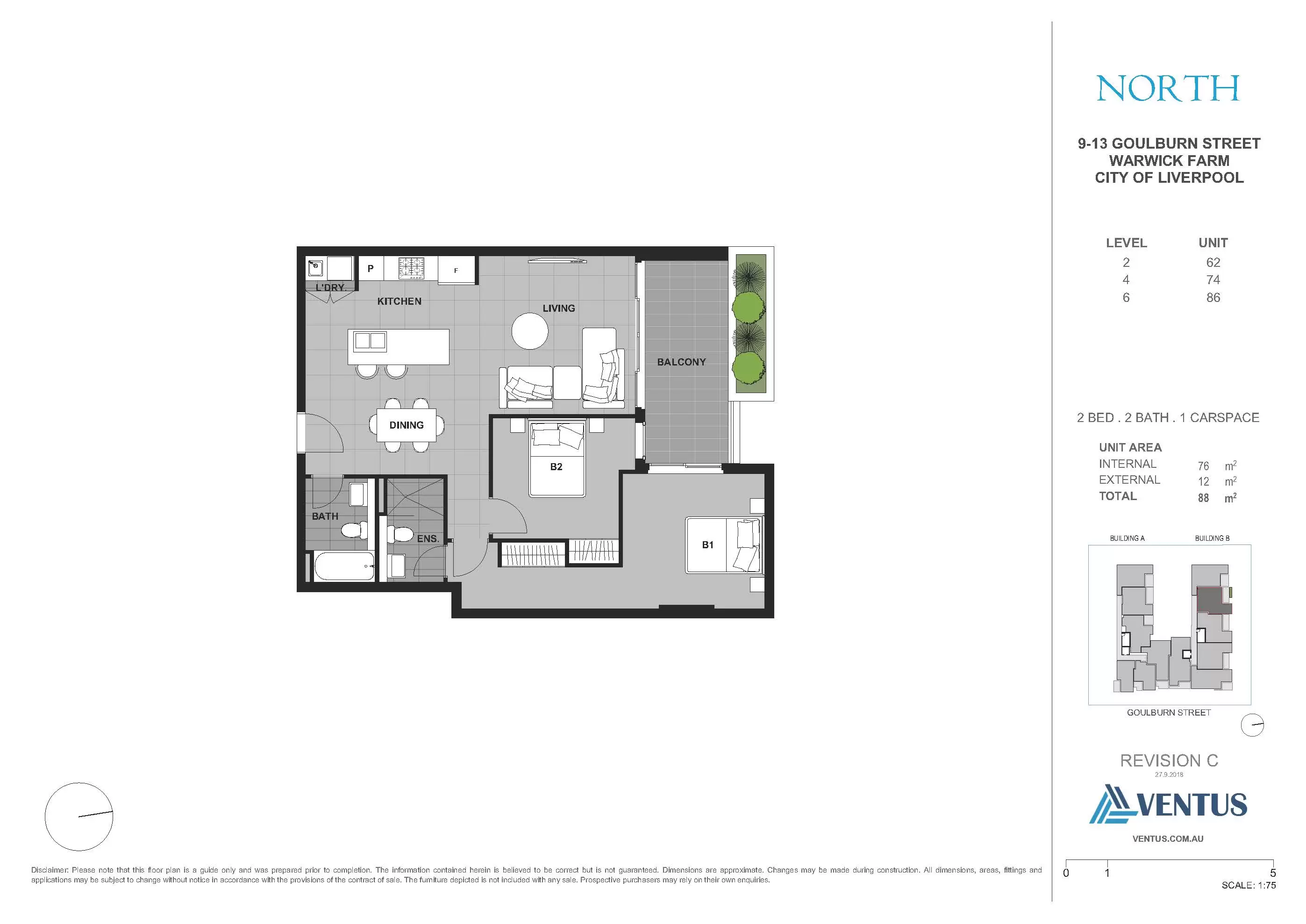 74/9-13 Goulburn Street, Warwick Farm Leased by Chidiac Realty - floorplan