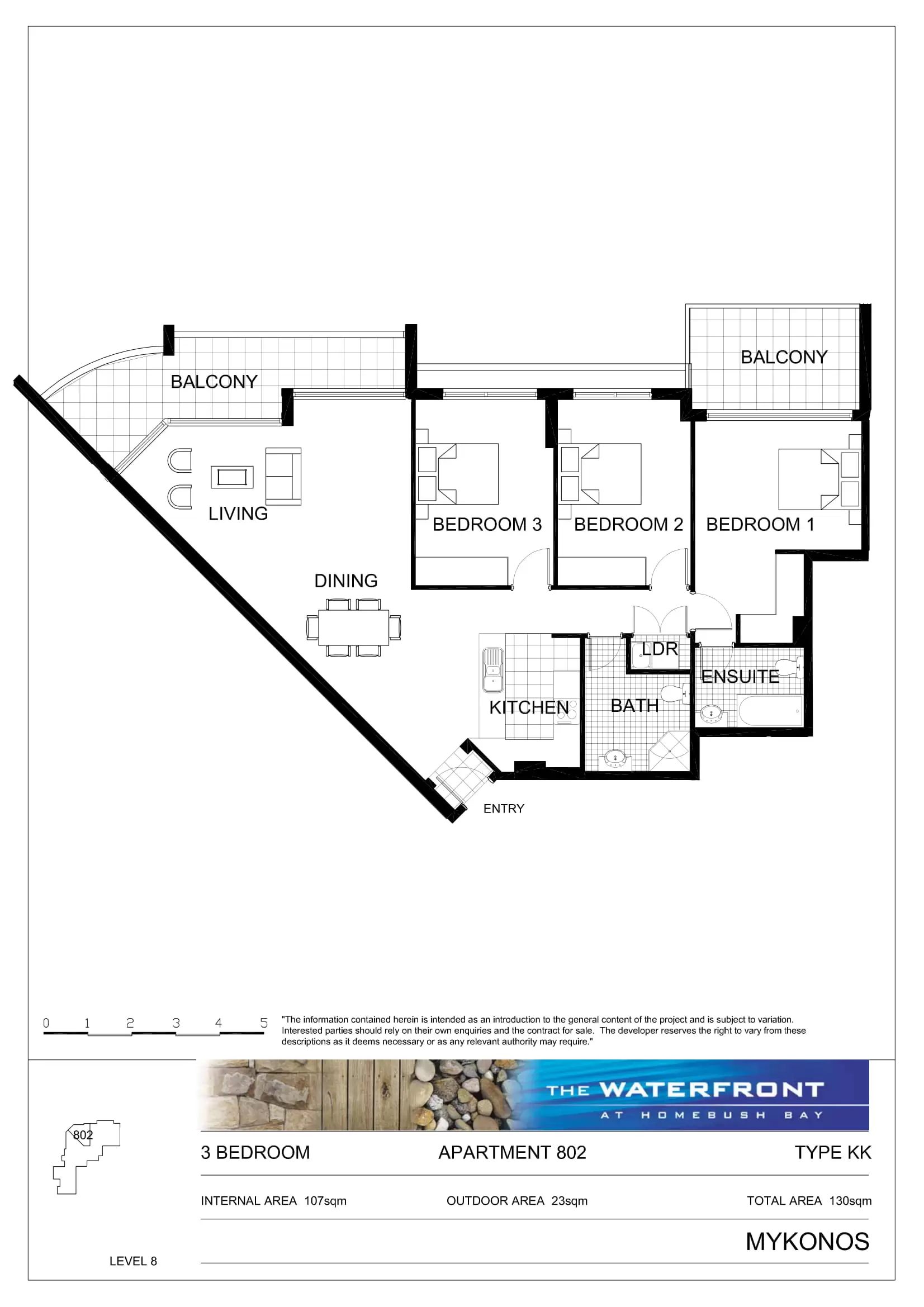 802/2 The Piazza, Wentworth Point Leased by Chidiac Realty - floorplan