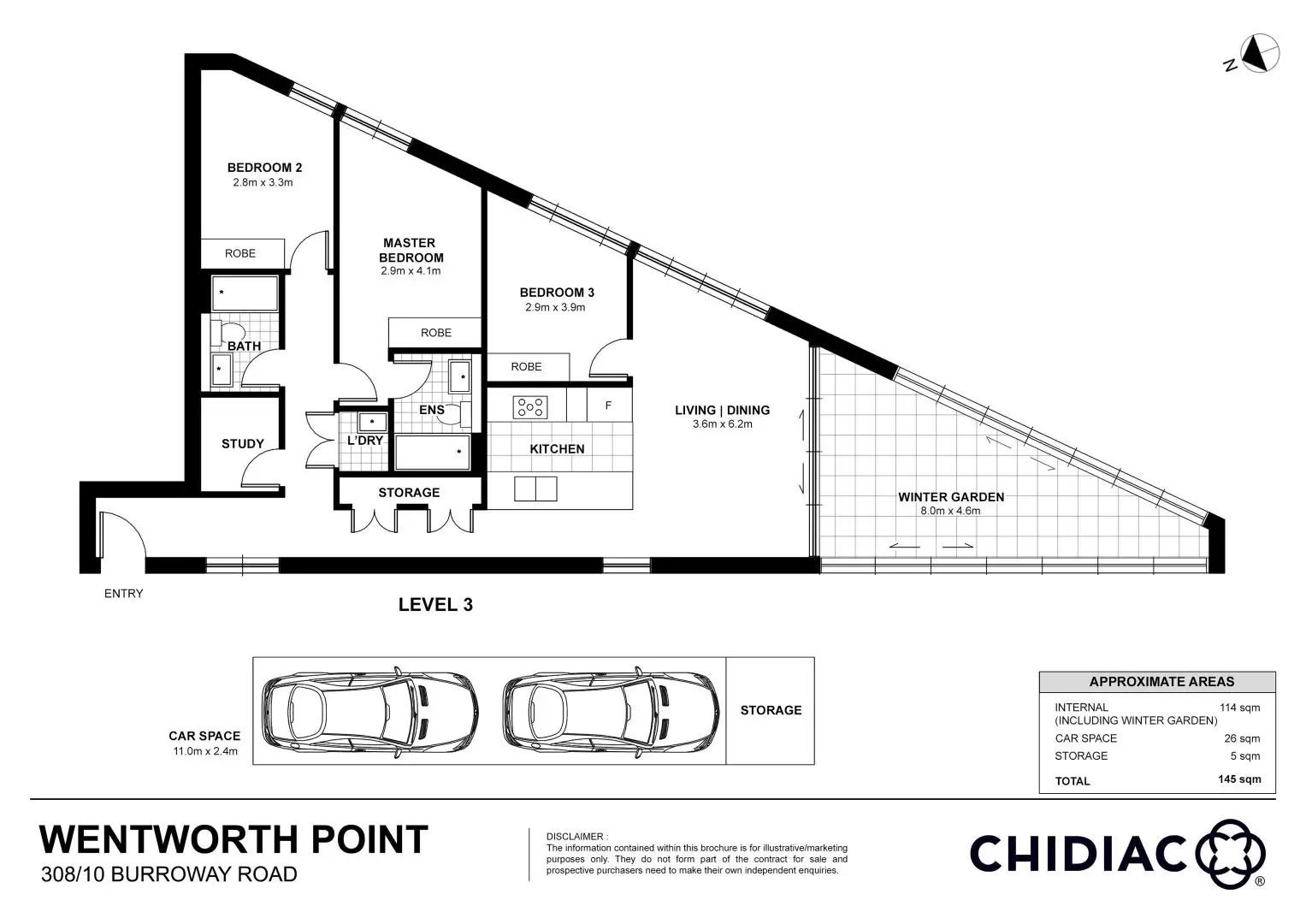 308/10 Burroway Road, Wentworth Point Leased by Chidiac Realty - floorplan