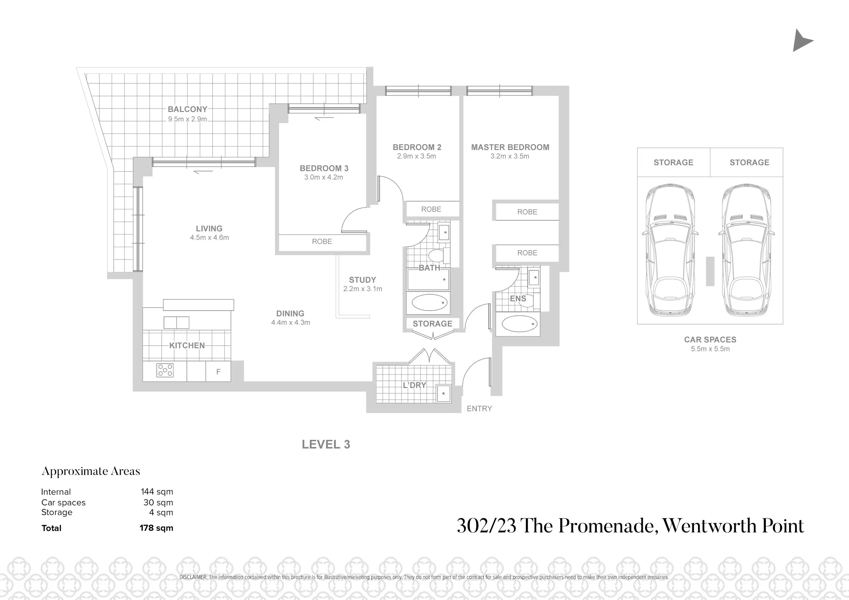 302/23 The Promenade, Wentworth Point Leased by Chidiac Realty - floorplan