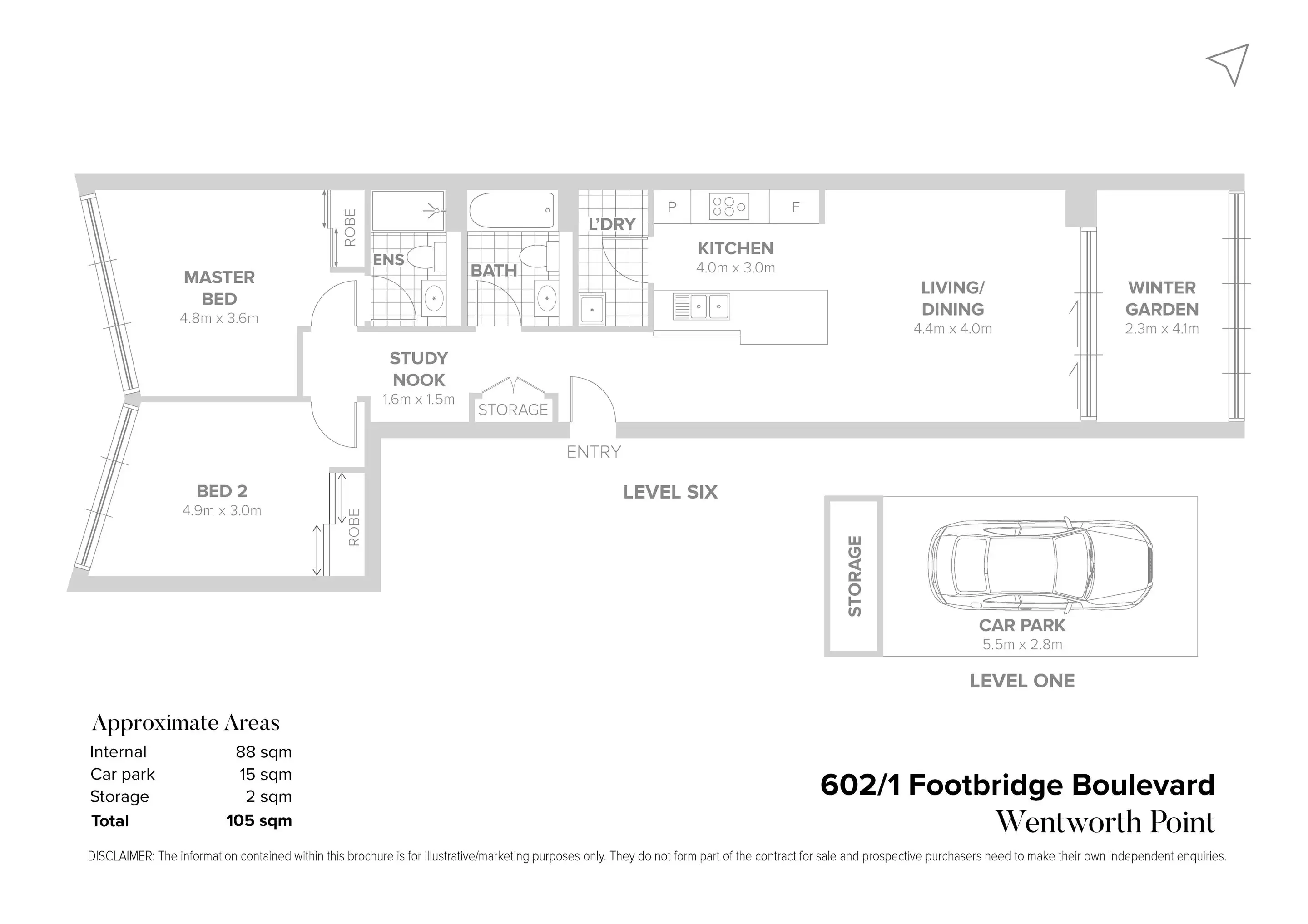 602/1 Footbridge Boulevard, Wentworth Point Sold by Chidiac Realty - floorplan