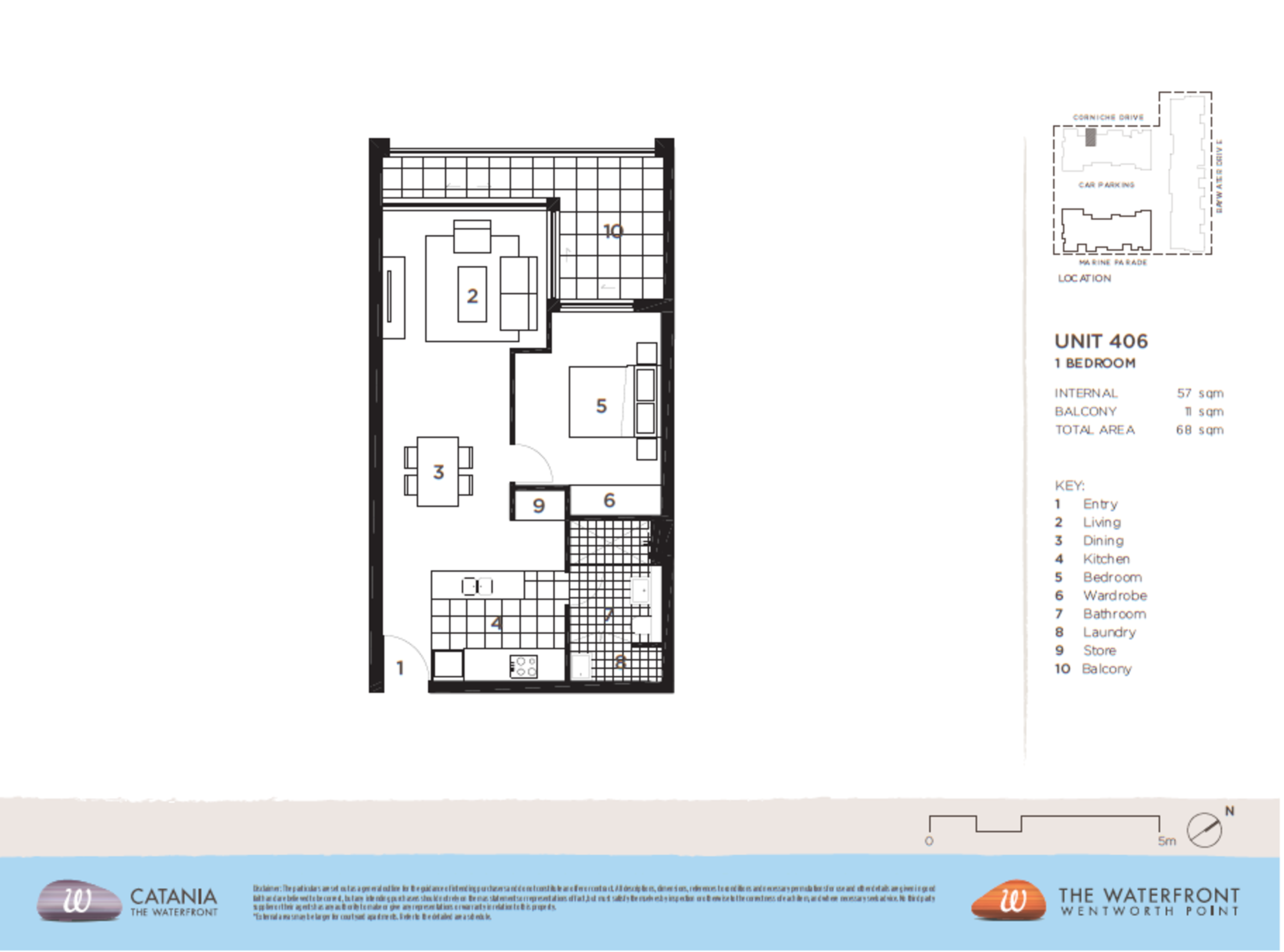 406/16 Corniche Drive, Wentworth Point Leased by Chidiac Realty - floorplan