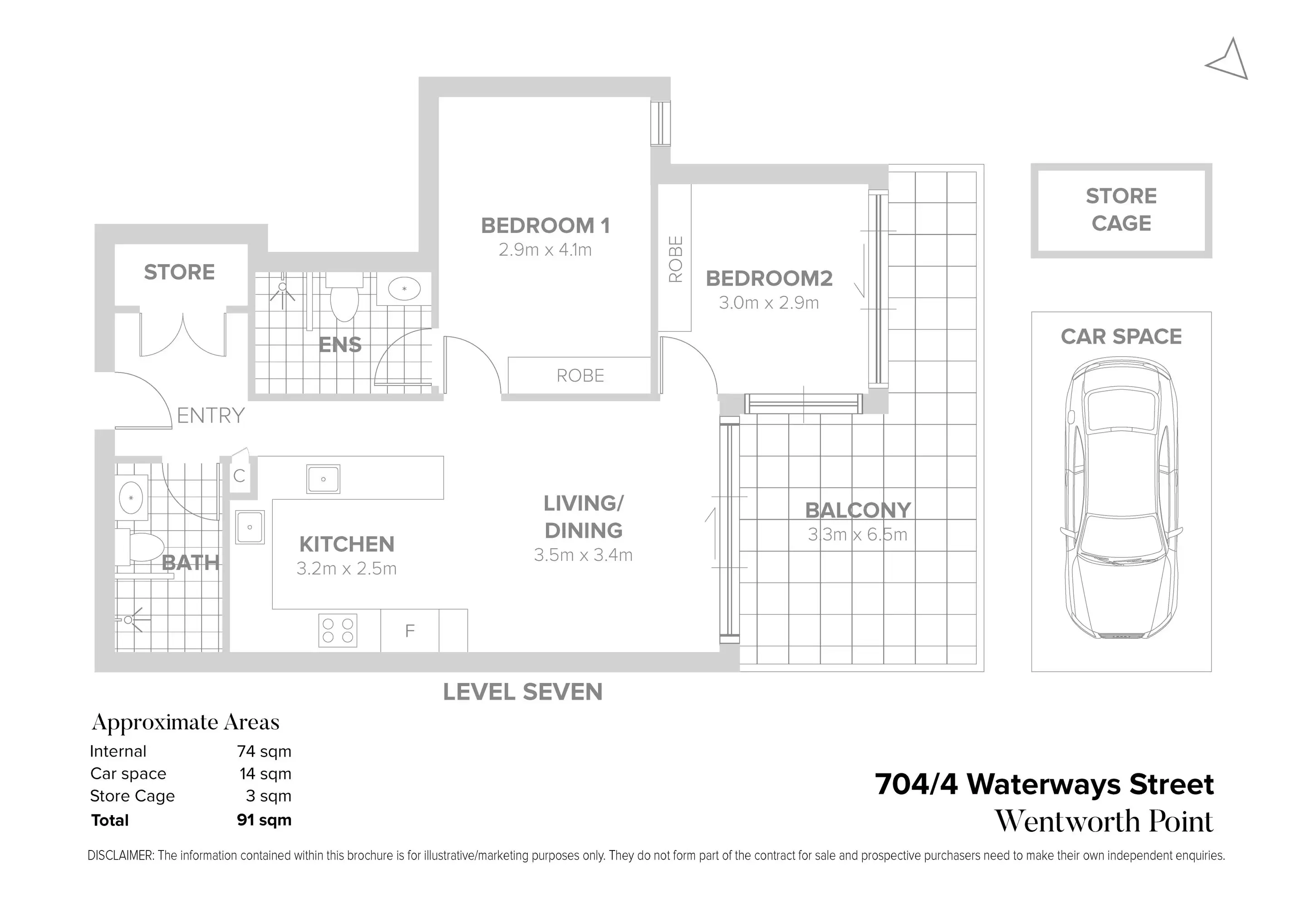704/4 Waterways Street, Wentworth Point Sold by Chidiac Realty - floorplan