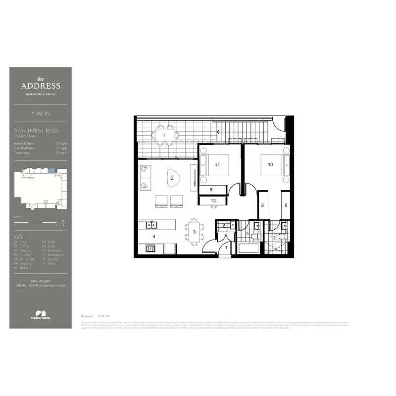 102/14 Half Street, Wentworth Point Leased by Chidiac Realty - floorplan