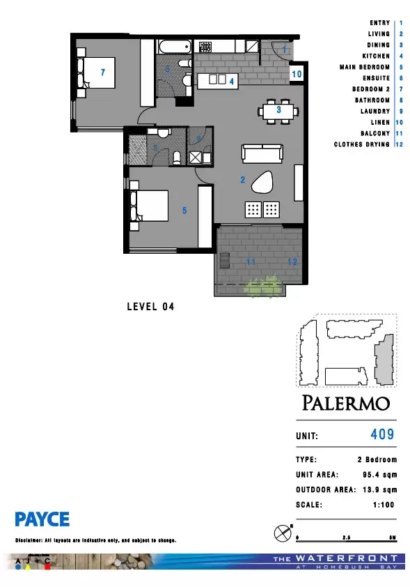 409/6 Nuvolari Place, Wentworth Point Leased by Chidiac Realty - floorplan