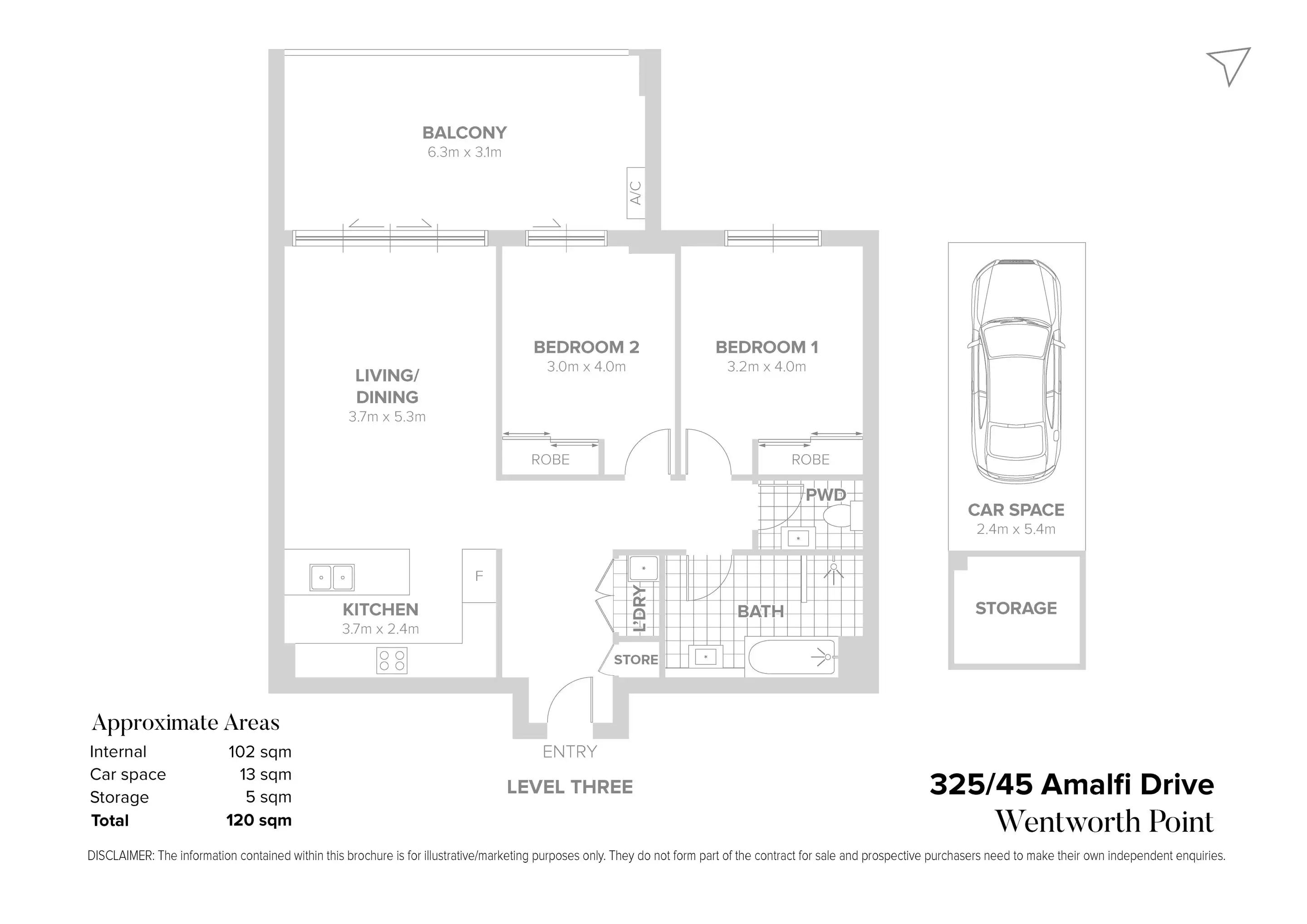 325/45 Amalfi Drive, Wentworth Point Sold by Chidiac Realty - floorplan