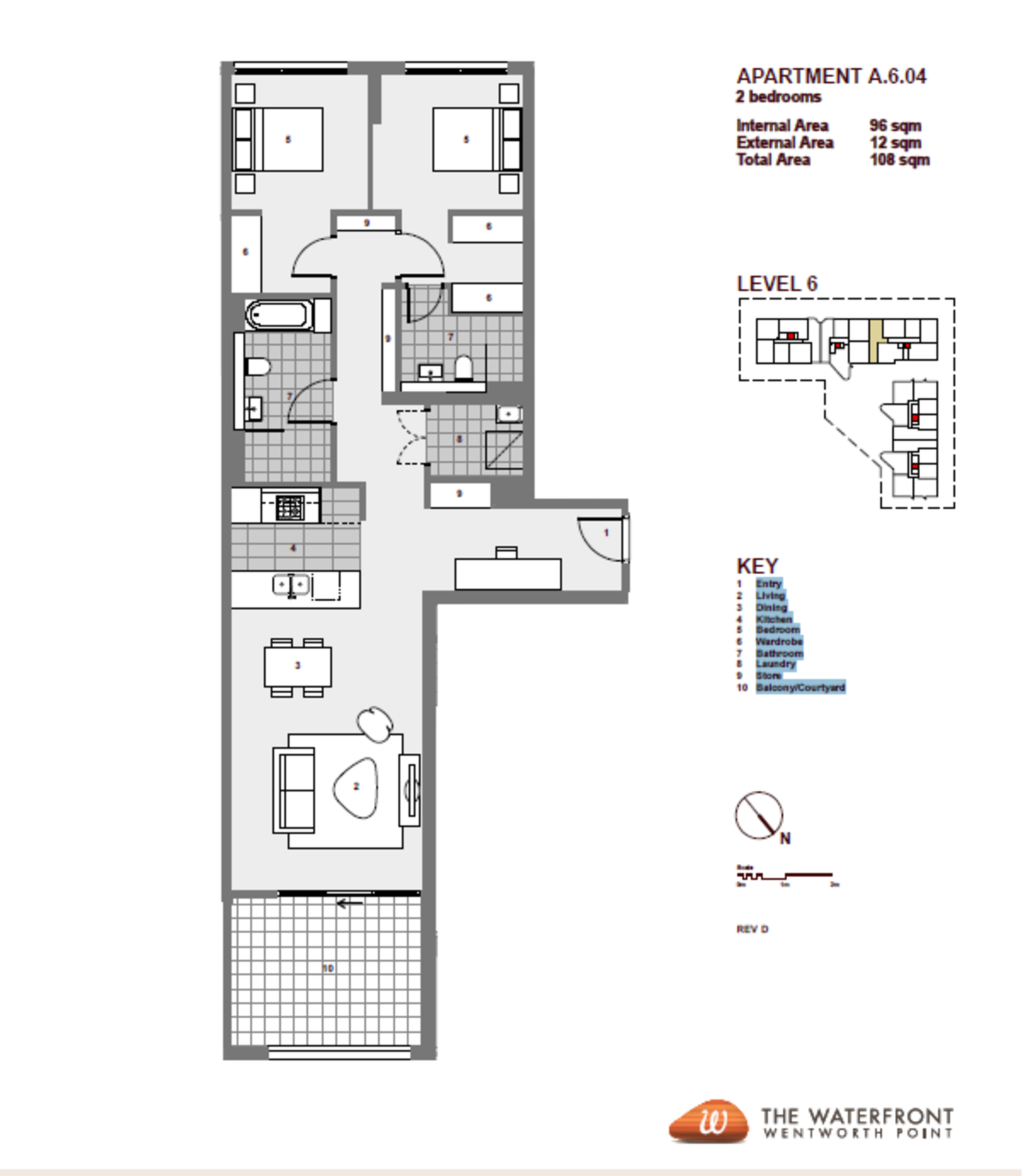 604/9 Baywater Drive, Wentworth Point Leased by Chidiac Realty - floorplan