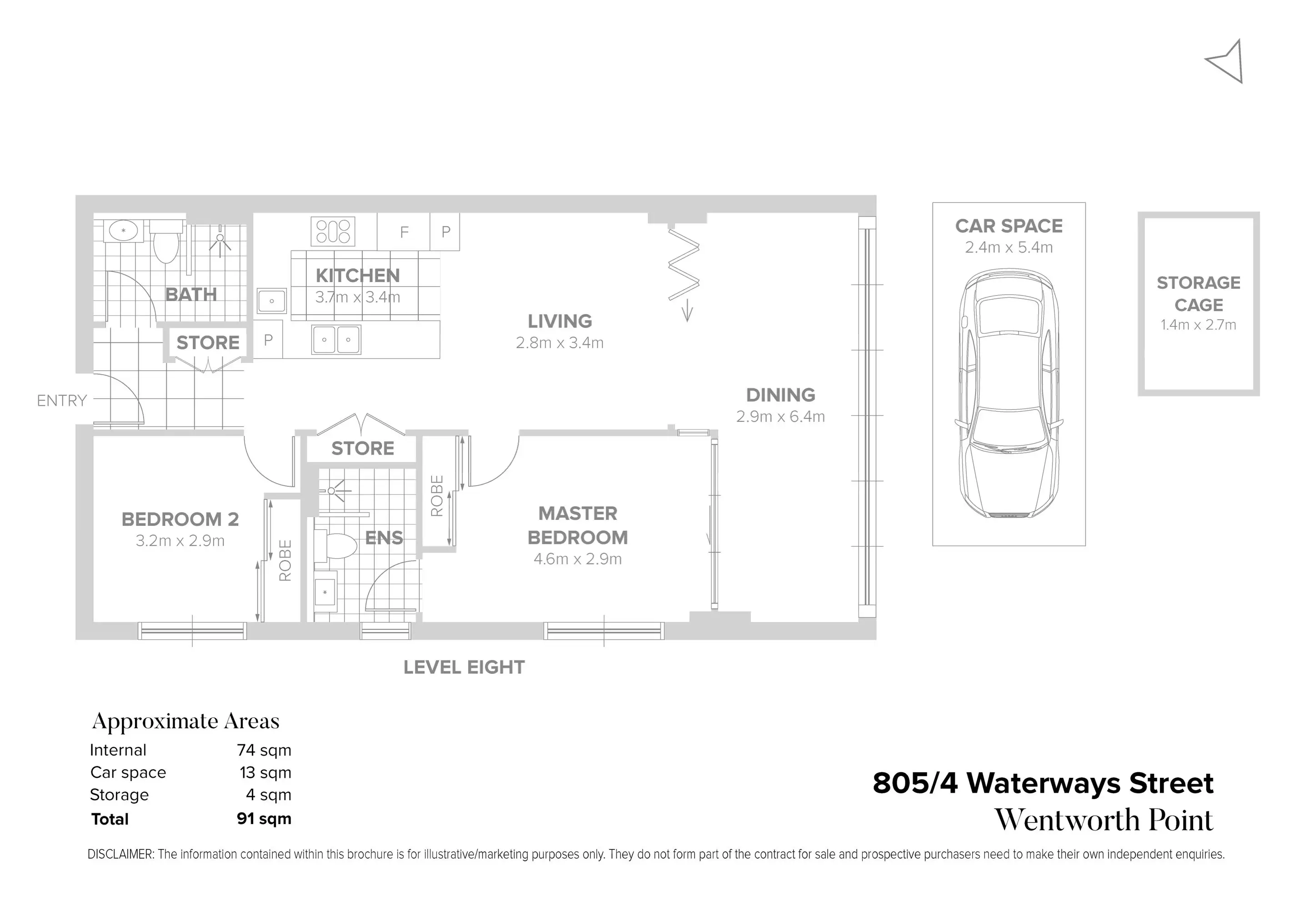 805/4 Waterways Street, Wentworth Point Sold by Chidiac Realty - floorplan