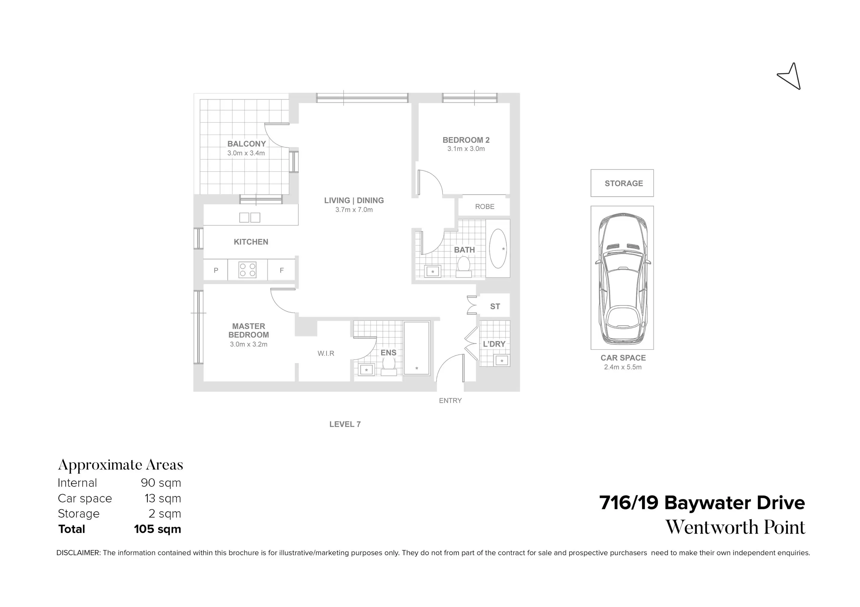 716/19 Baywater Drive, Wentworth Point Sold by Chidiac Realty - floorplan