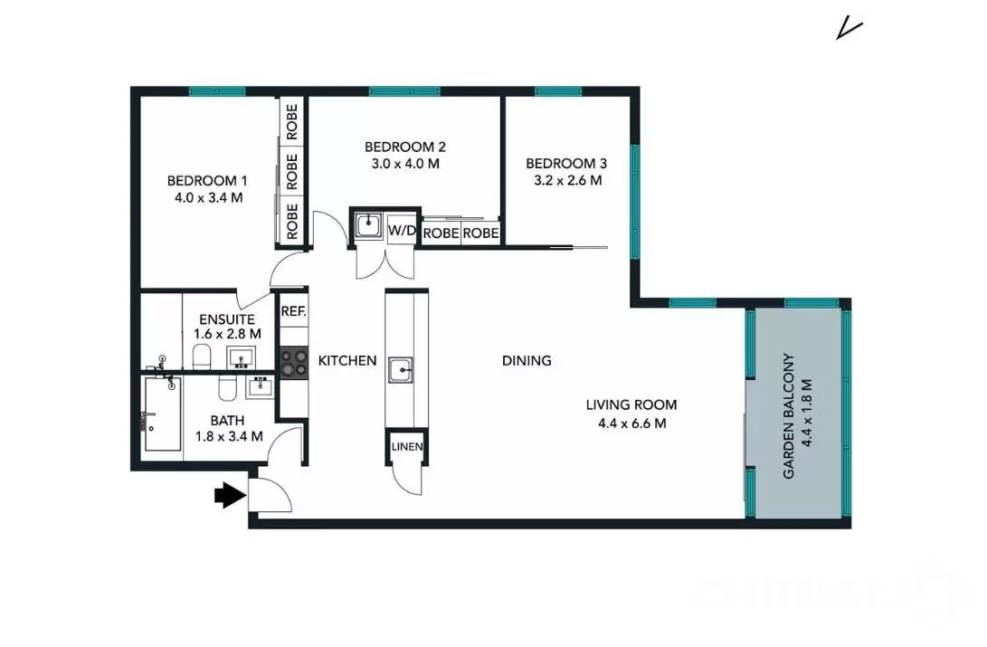 211/6 Avenue Of Oceania, Newington Leased by Chidiac Realty - floorplan