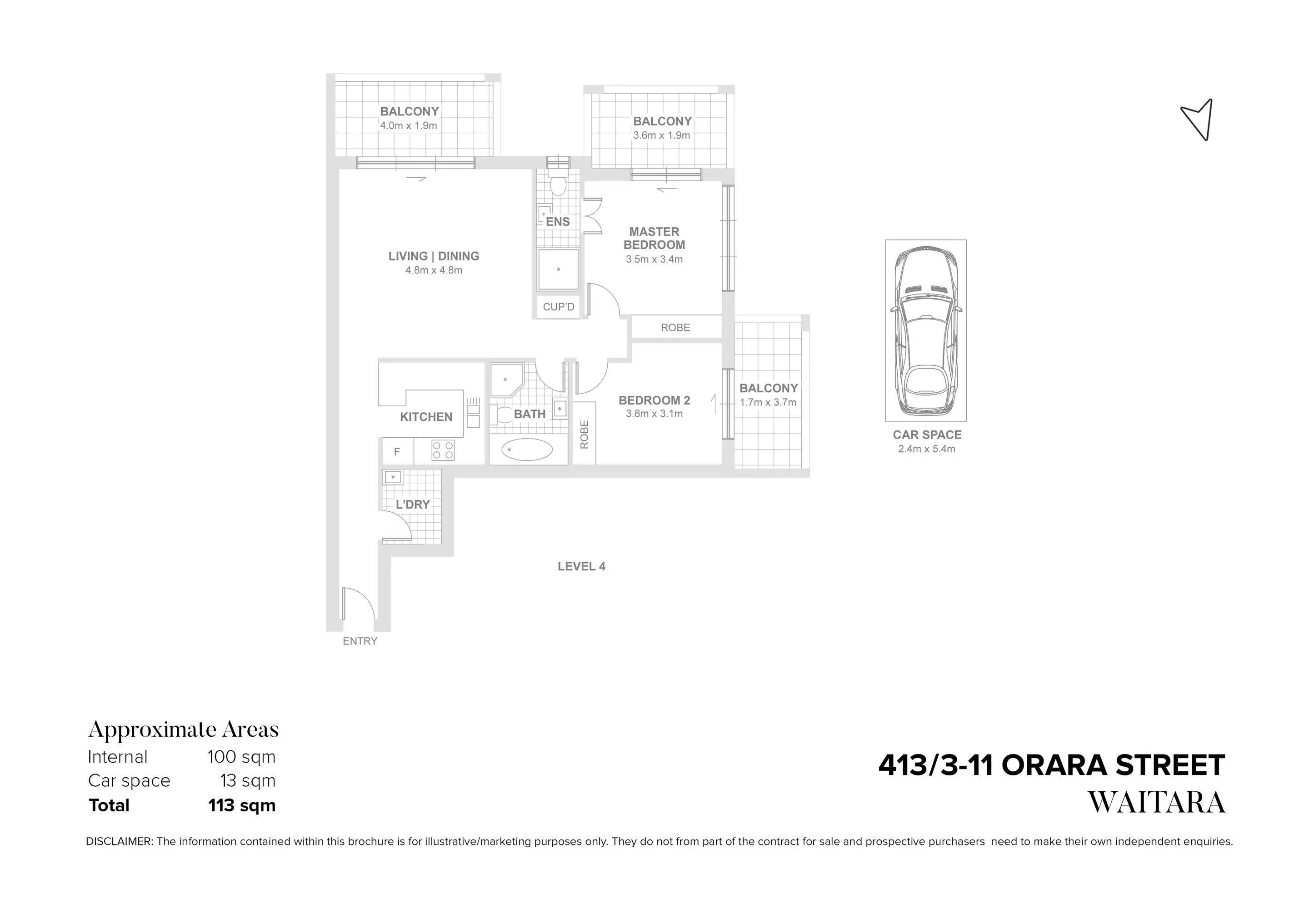 413/3-11 Orara Street, Waitara Sold by Chidiac Realty - floorplan