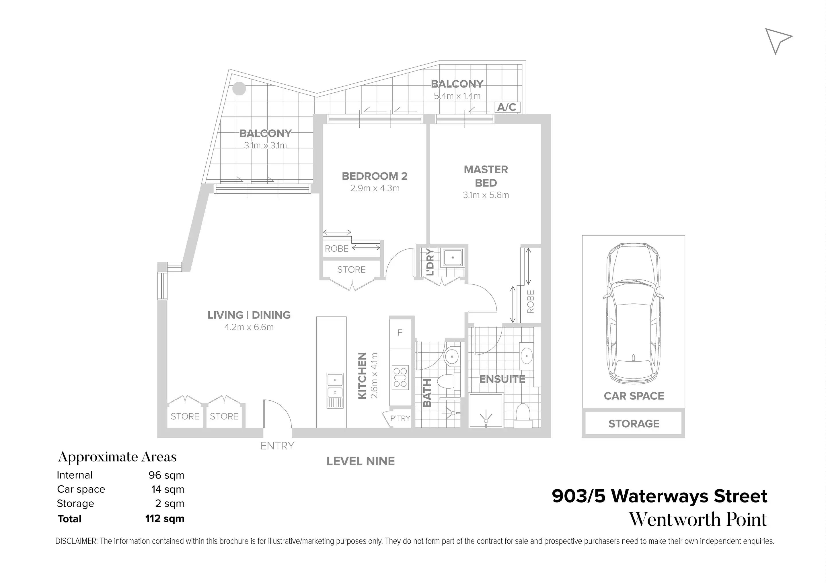 903/5 Waterways Street, Wentworth Point Sold by Chidiac Realty - floorplan