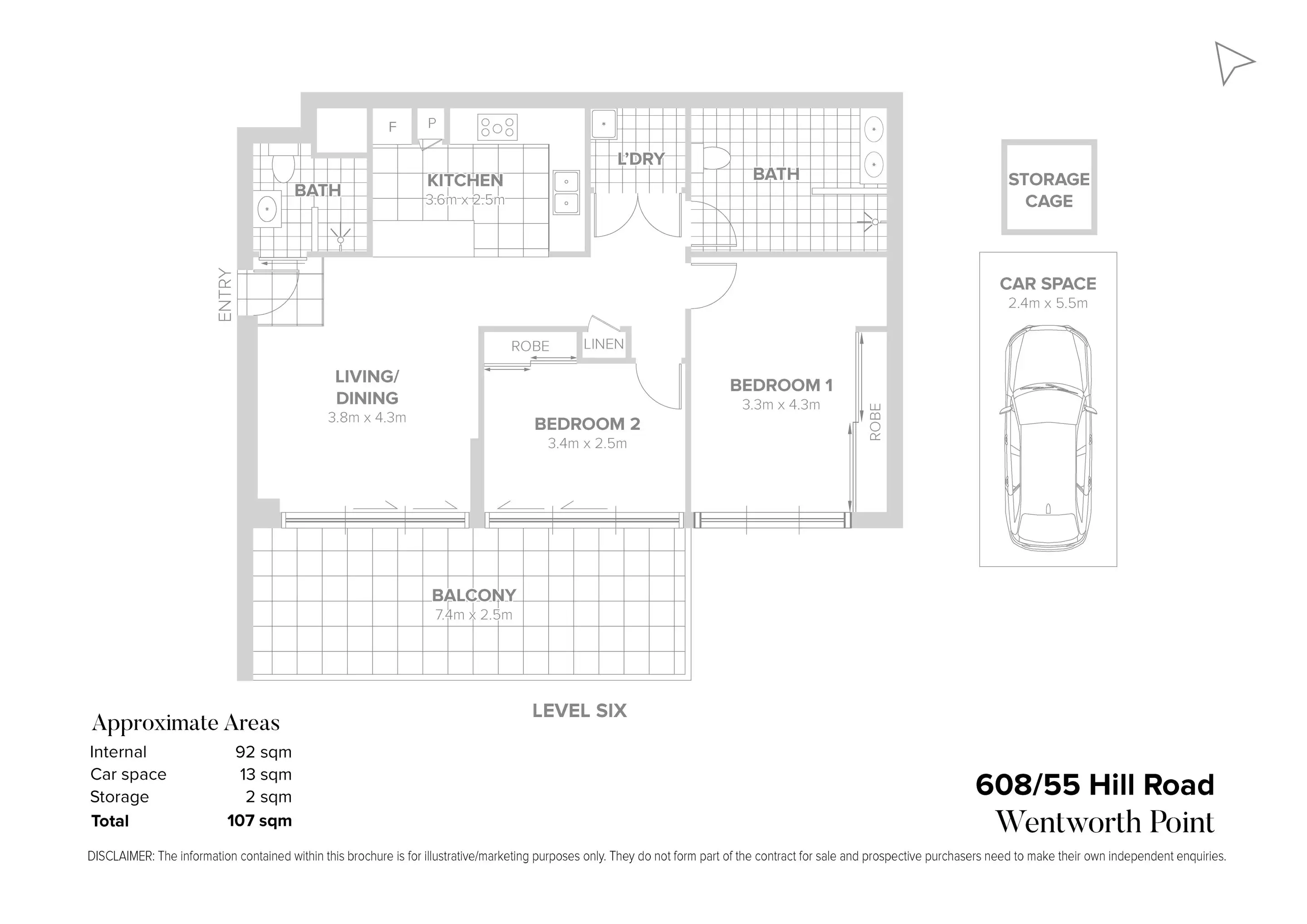 608/55 Hill Road, Wentworth Point Sold by Chidiac Realty - floorplan