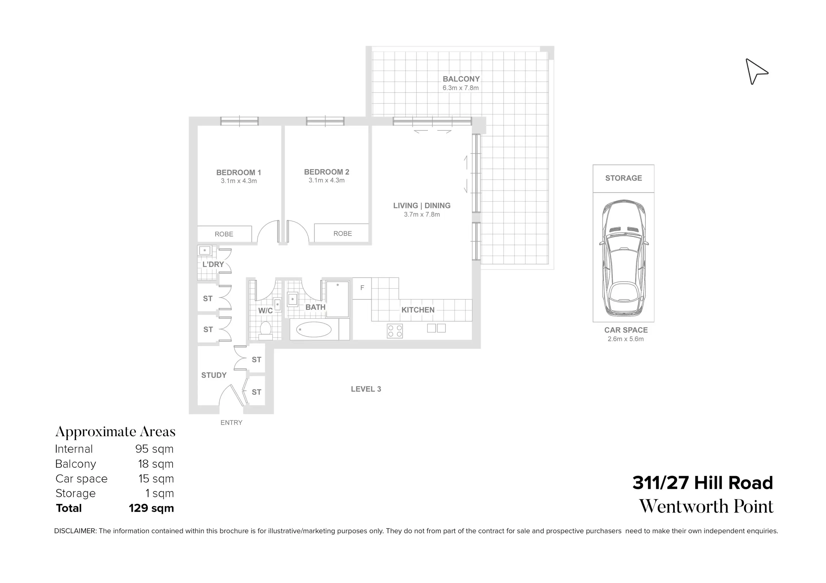 311/27 Hill Road, Wentworth Point Sold by Chidiac Realty - floorplan