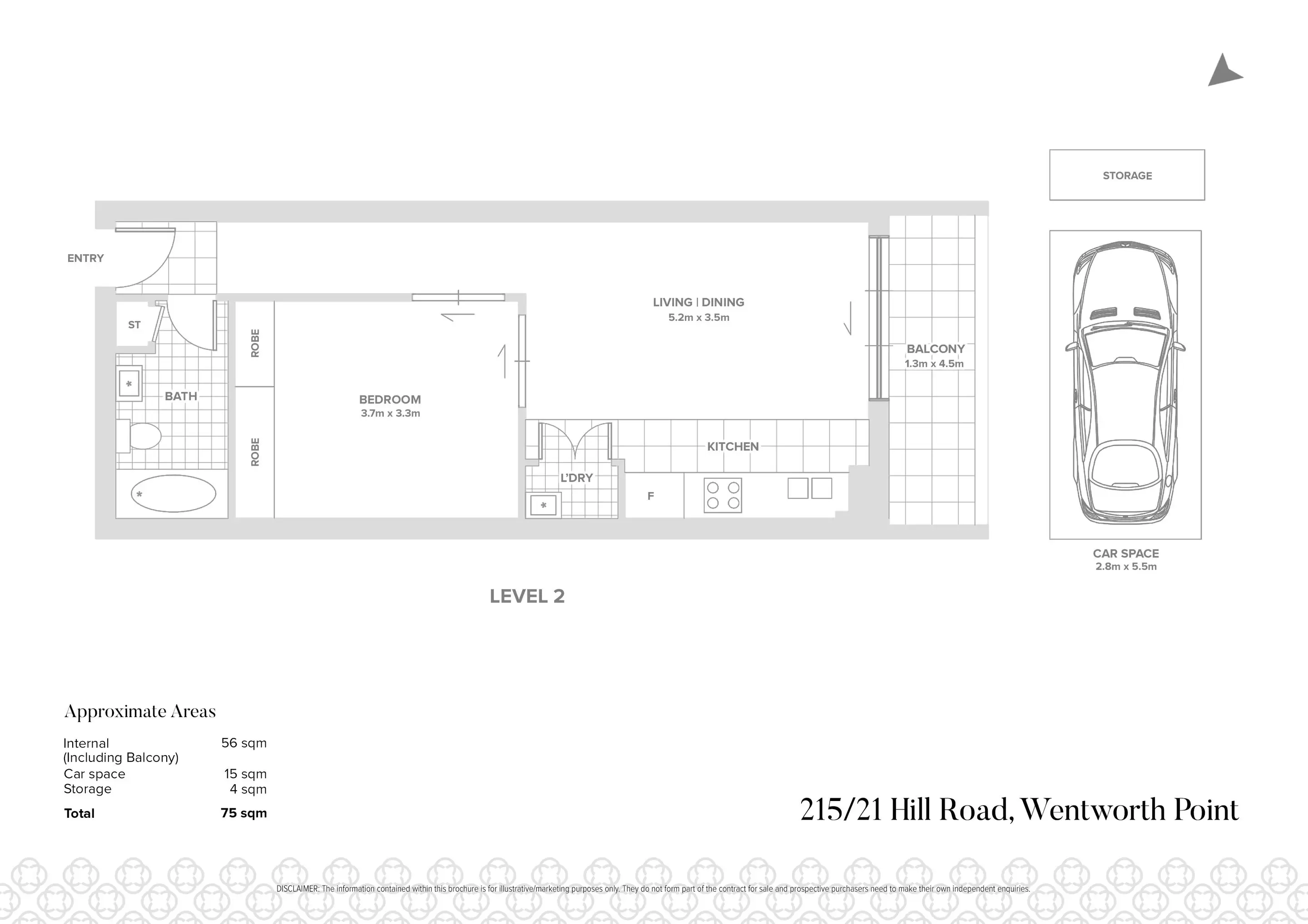 215/21 Hill Road, Wentworth Point Leased by Chidiac Realty - floorplan