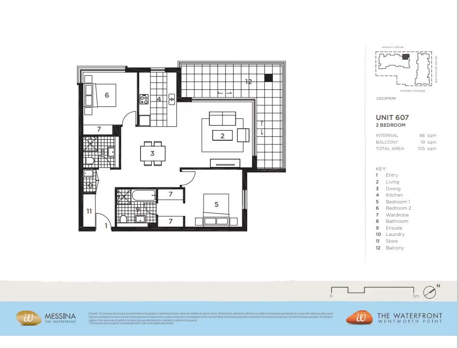 607/48 Amalfi Drive, Wentworth Point Leased by Chidiac Realty - floorplan