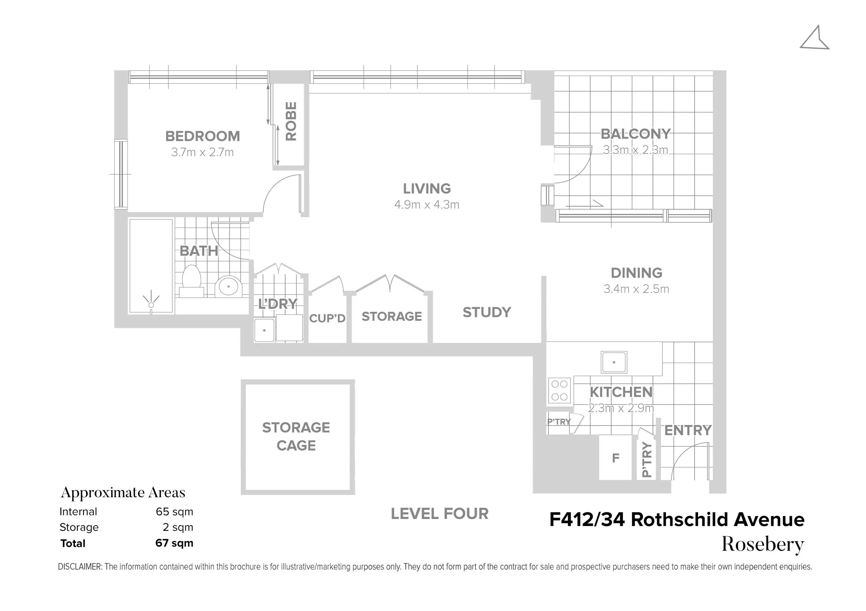 F412/34 Rothschild Avenue, Rosebery Sold by Chidiac Realty - floorplan