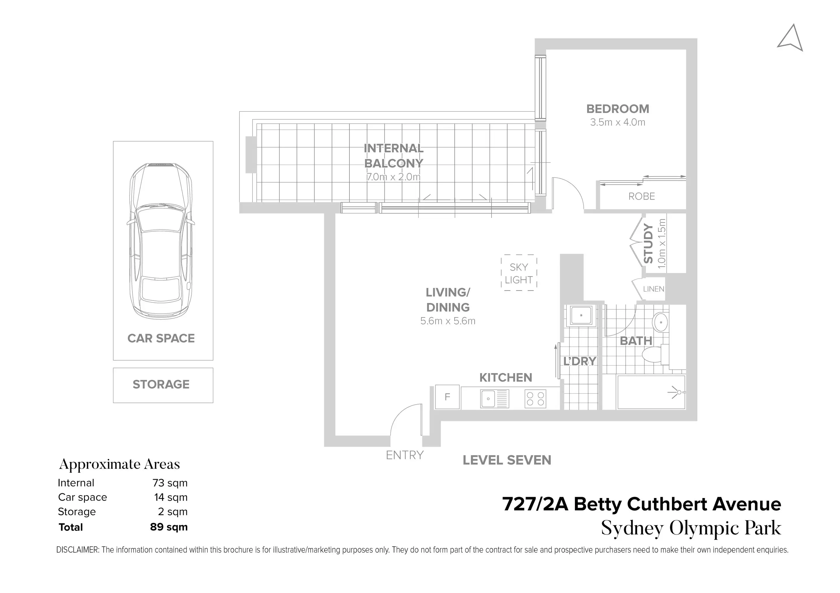 727/2A Betty Cuthbert Avenue, Sydney Olympic Park Sold by Chidiac Realty - floorplan
