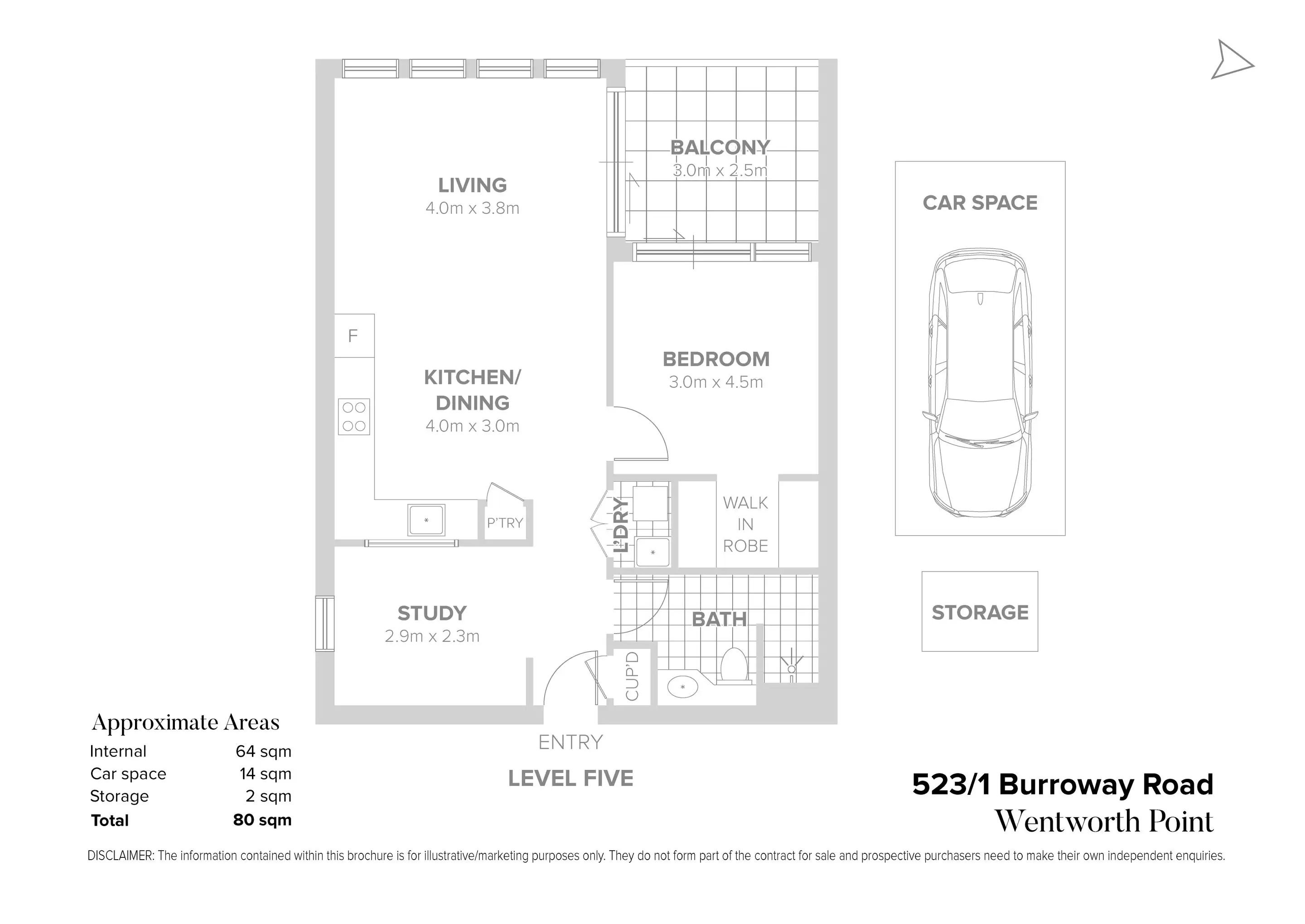523/1C Burroway Road, Wentworth Point Sold by Chidiac Realty - floorplan