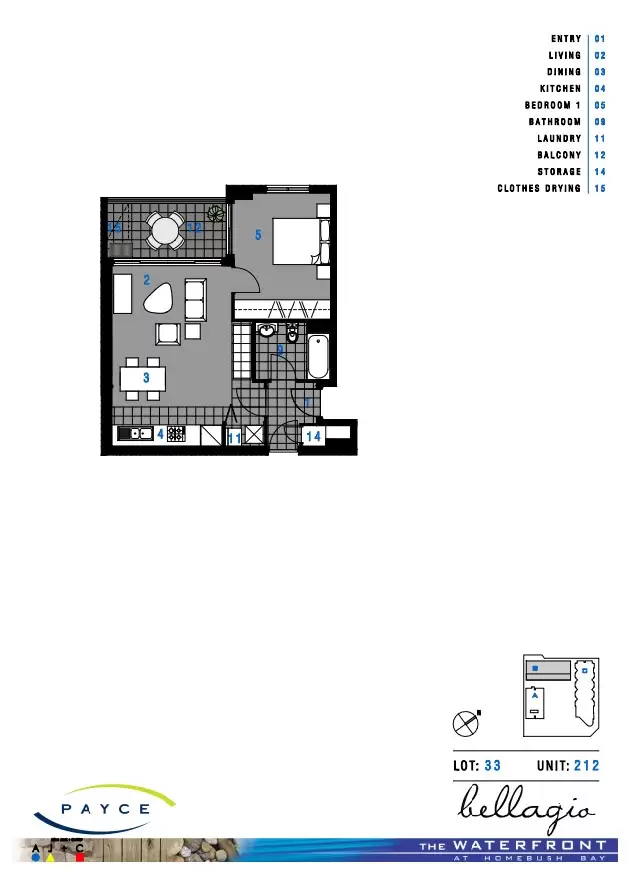 212/18 Marine Parade, Wentworth Point Leased by Chidiac Realty - floorplan