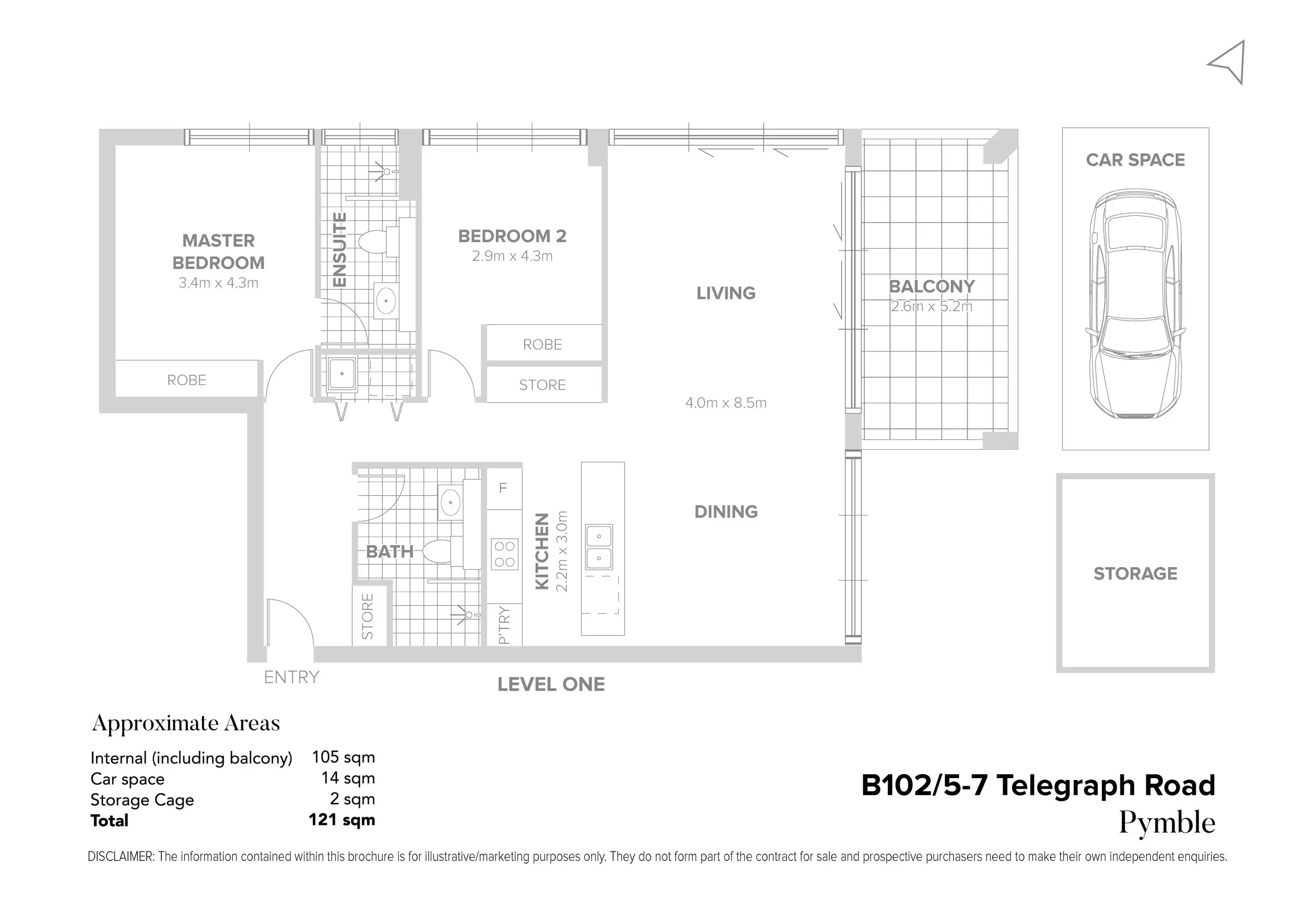 B102/5-7 Telegraph Road, Pymble Sold by Chidiac Realty - floorplan