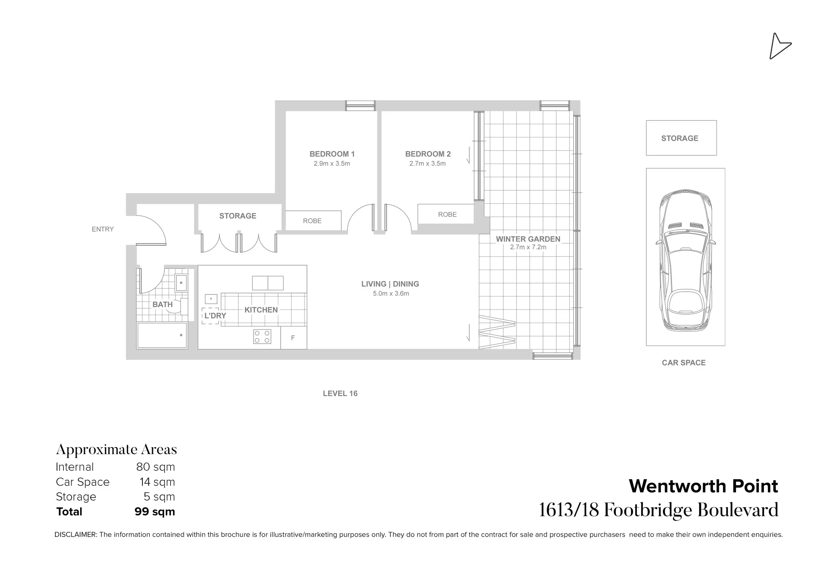 1613/18 Footbridge Boulevard, Wentworth Point Sold by Chidiac Realty - floorplan