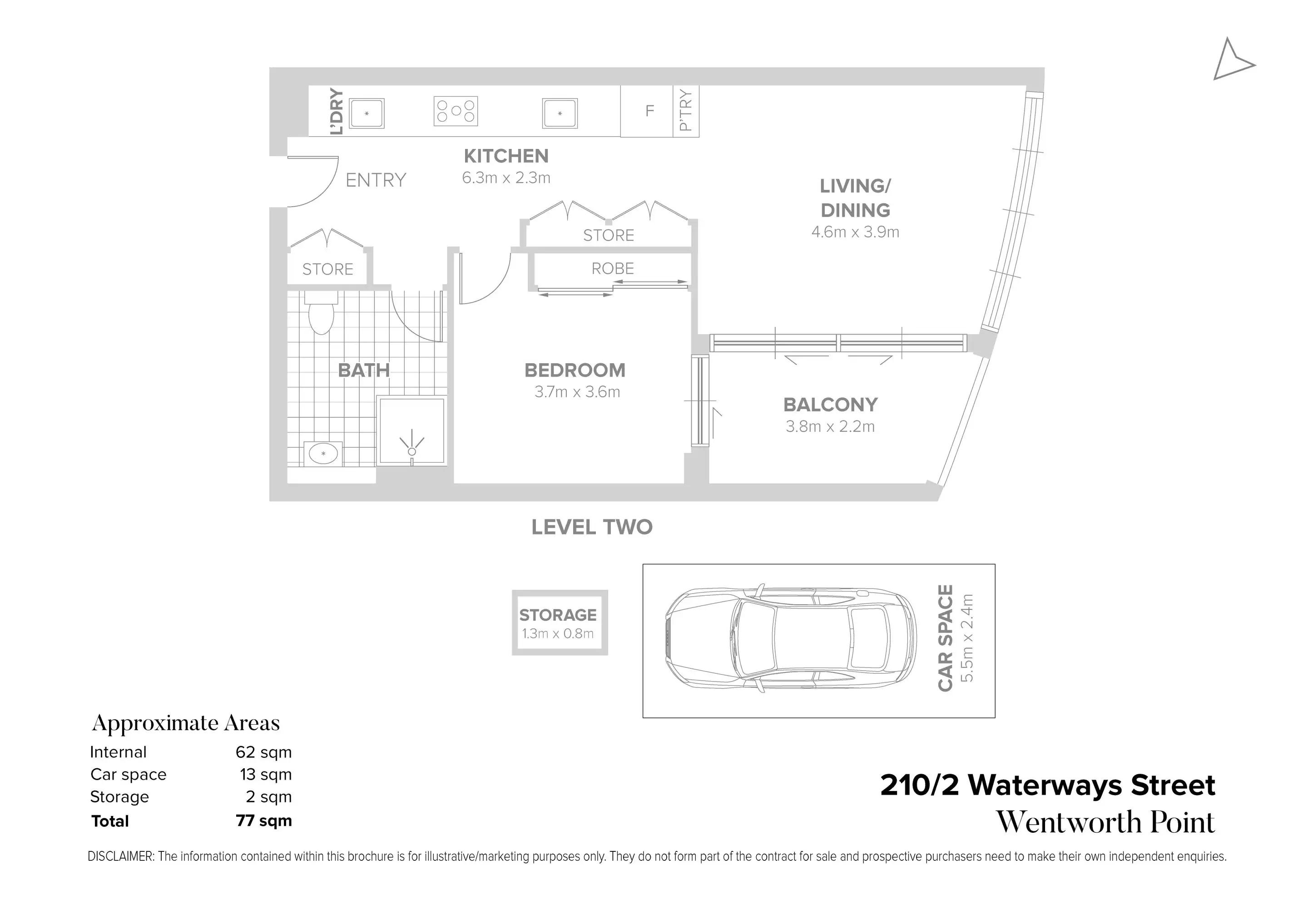 210/2 Waterways Street, Wentworth Point Sold by Chidiac Realty - floorplan