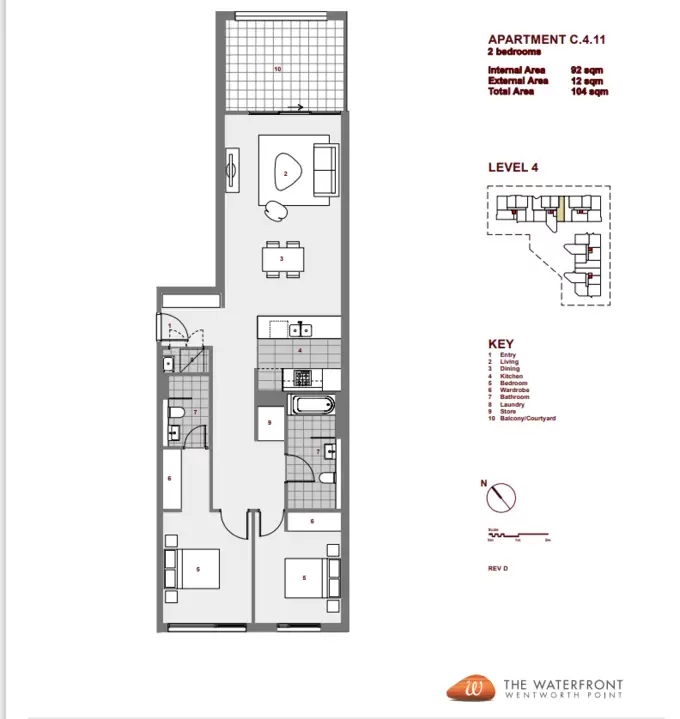 411/12 Nuvolari Place, Wentworth Point Leased by Chidiac Realty - floorplan