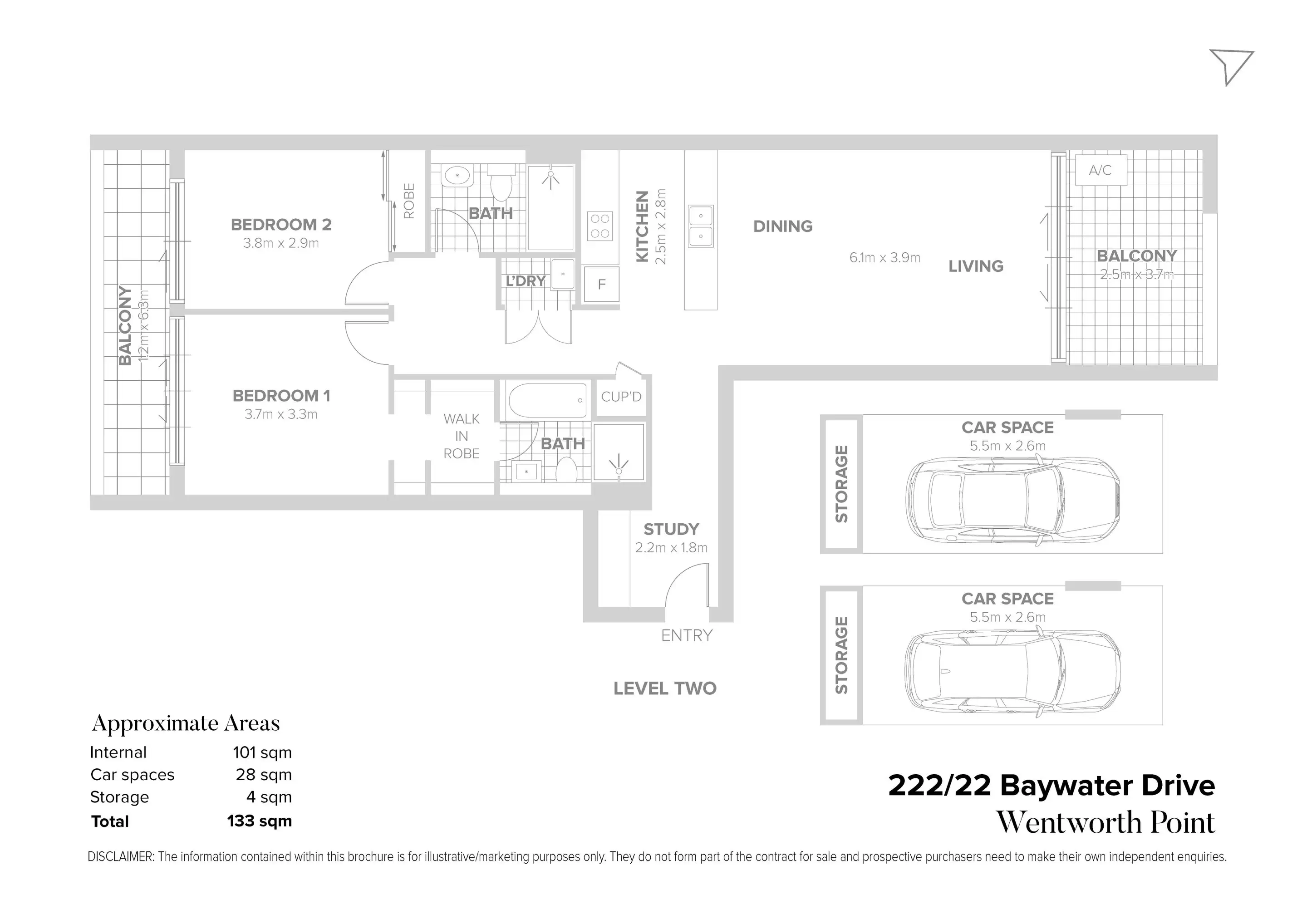 222/22 Baywater Drive, Wentworth Point Sold by Chidiac Realty - floorplan