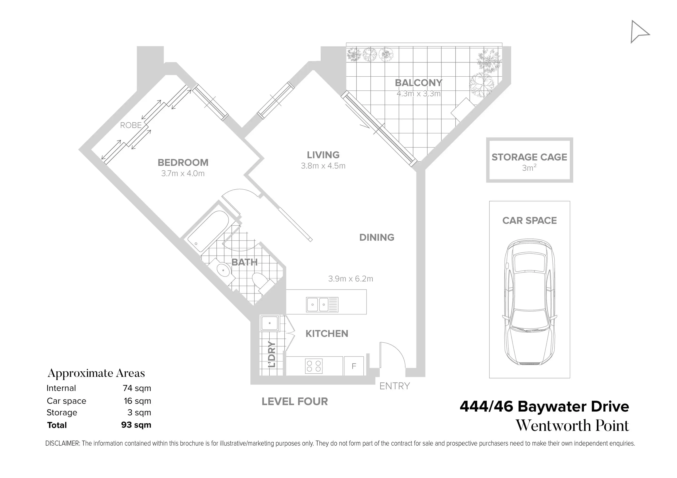444/46 Baywater Drive, Wentworth Point Sold by Chidiac Realty - floorplan