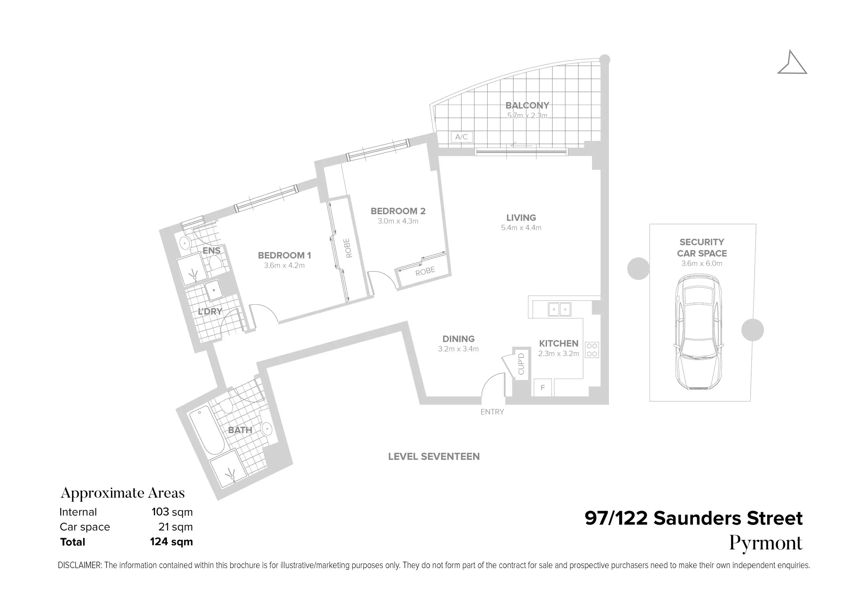 97/122 Saunders Street, Pyrmont Sold by Chidiac Realty - floorplan