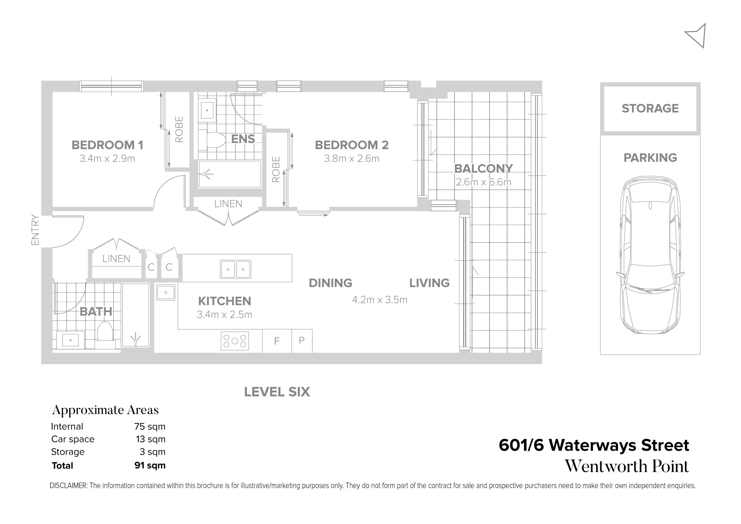 601/6 Waterways Street, Wentworth Point Sold by Chidiac Realty - floorplan