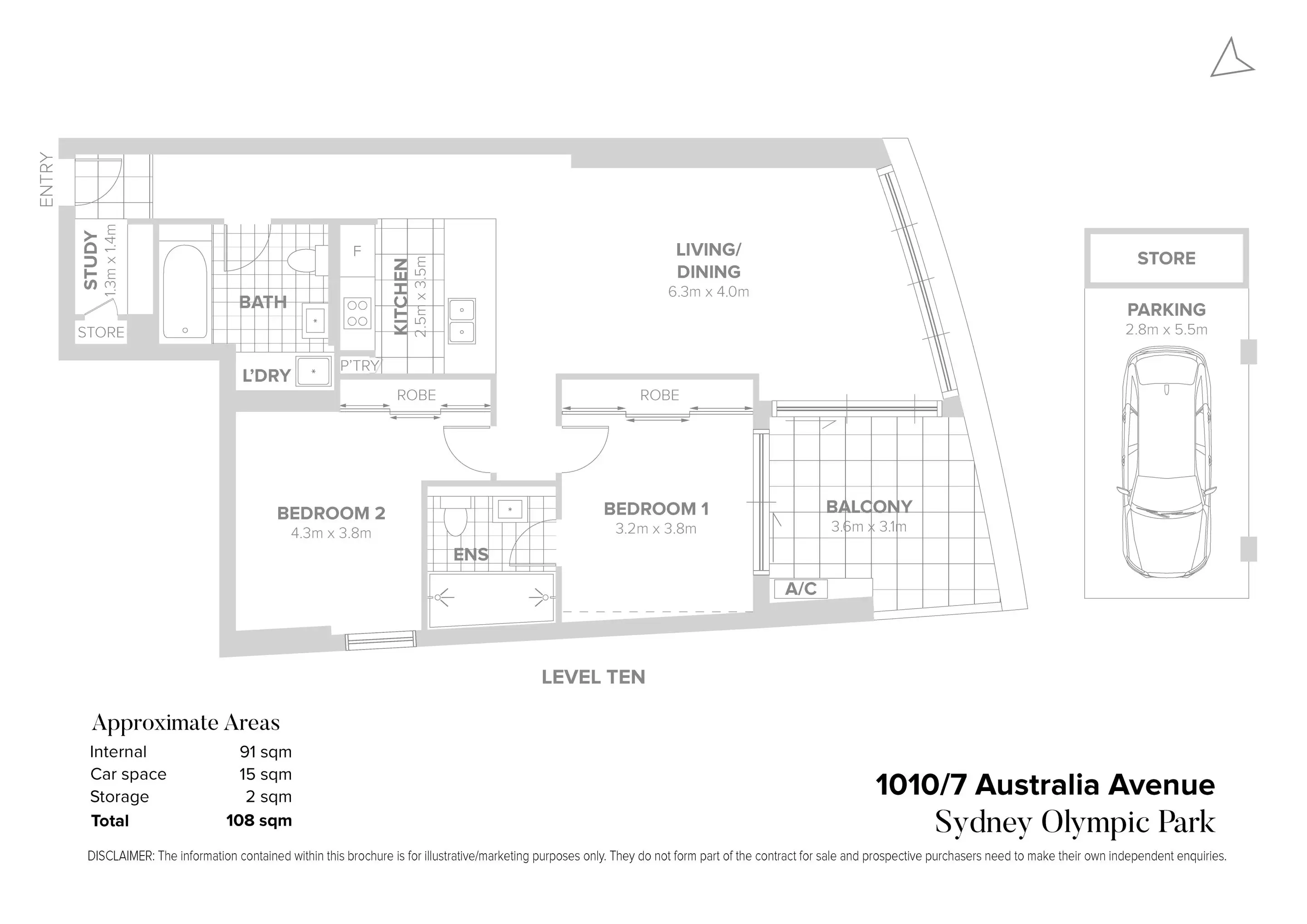1010/7 Australia Avenue, Sydney Olympic Park Sold by Chidiac Realty - floorplan