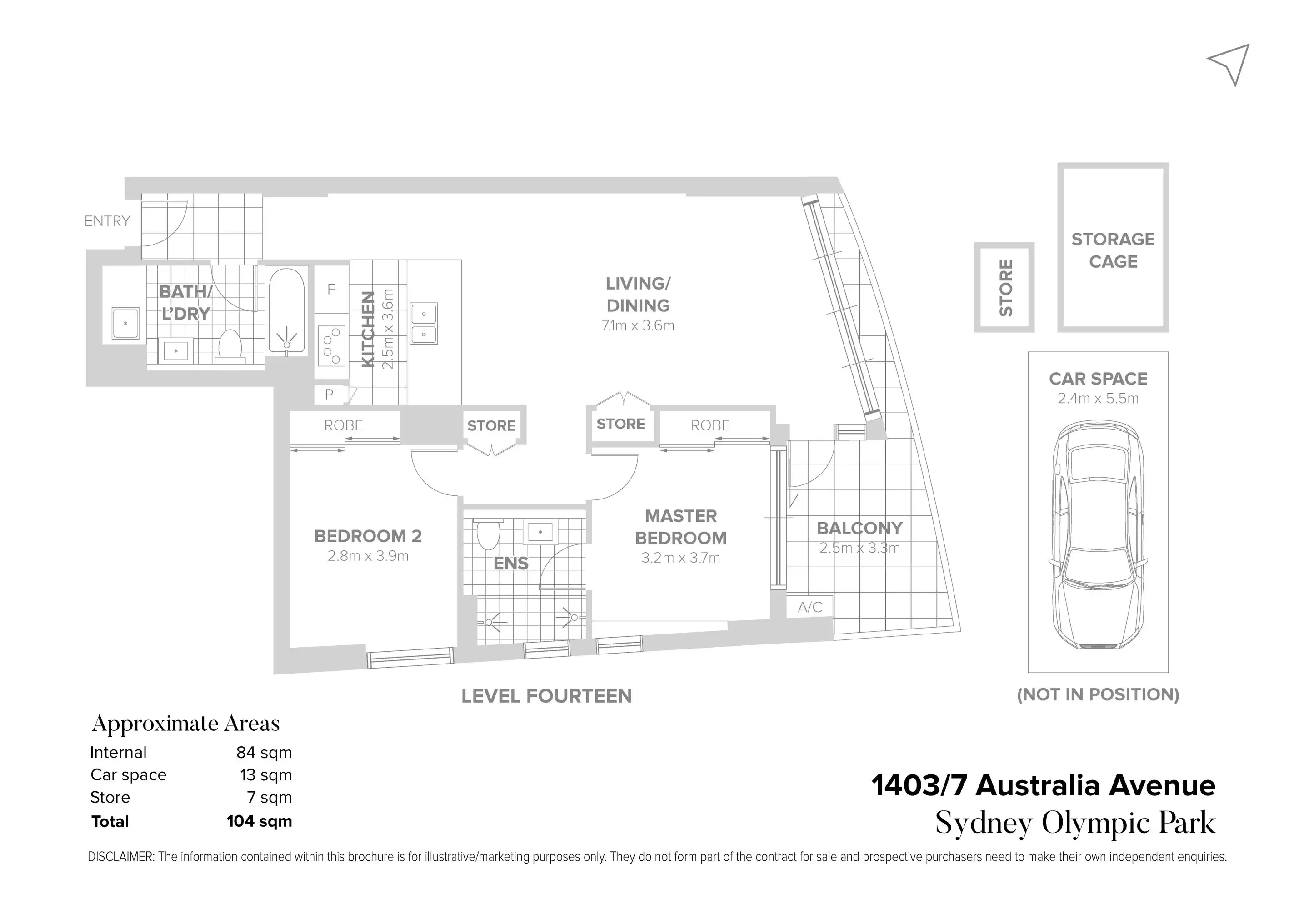 1403/7 Australia Avenue, Sydney Olympic Park Sold by Chidiac Realty - floorplan