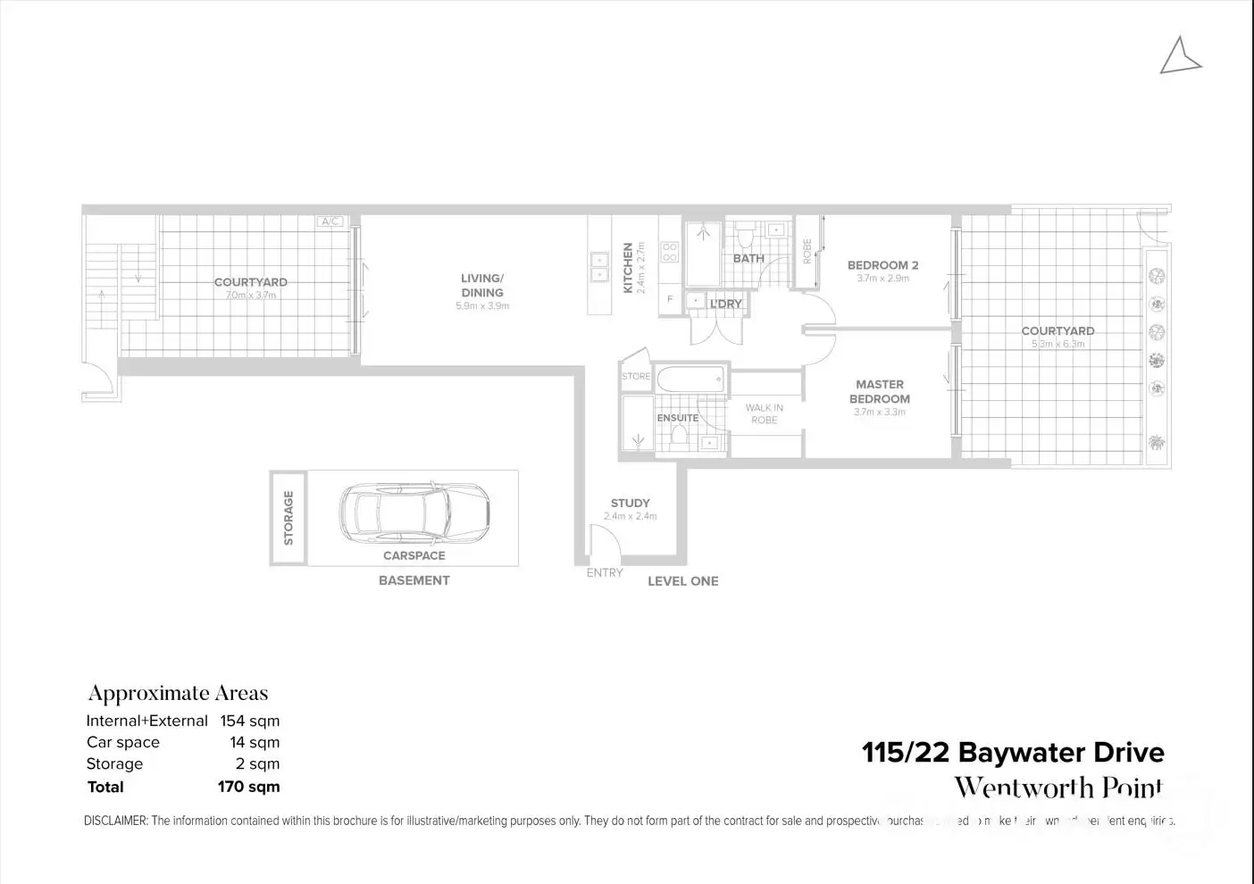 115/22 Baywater Drive, Wentworth Point Leased by Chidiac Realty - floorplan