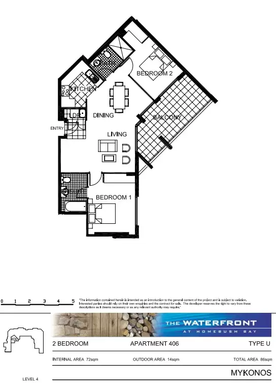 406/2 The Piazza, Wentworth Point Leased by Chidiac Realty - floorplan