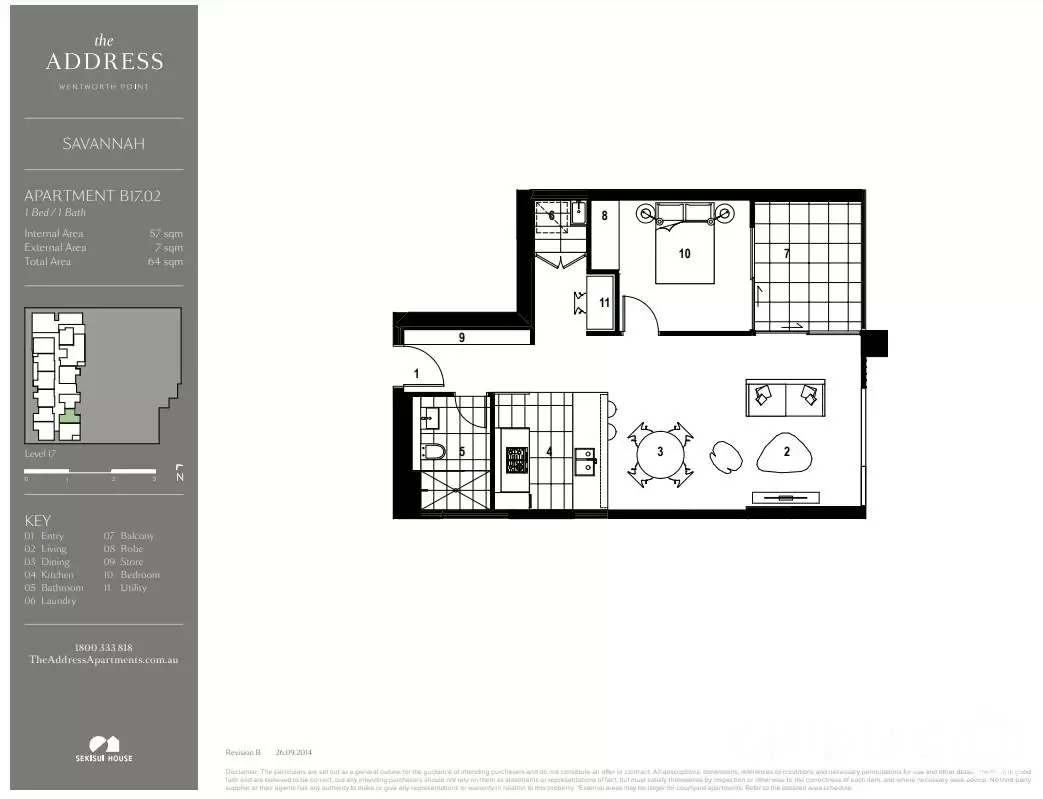 1702/13 Verona Drive, Wentworth Point Leased by Chidiac Realty - floorplan