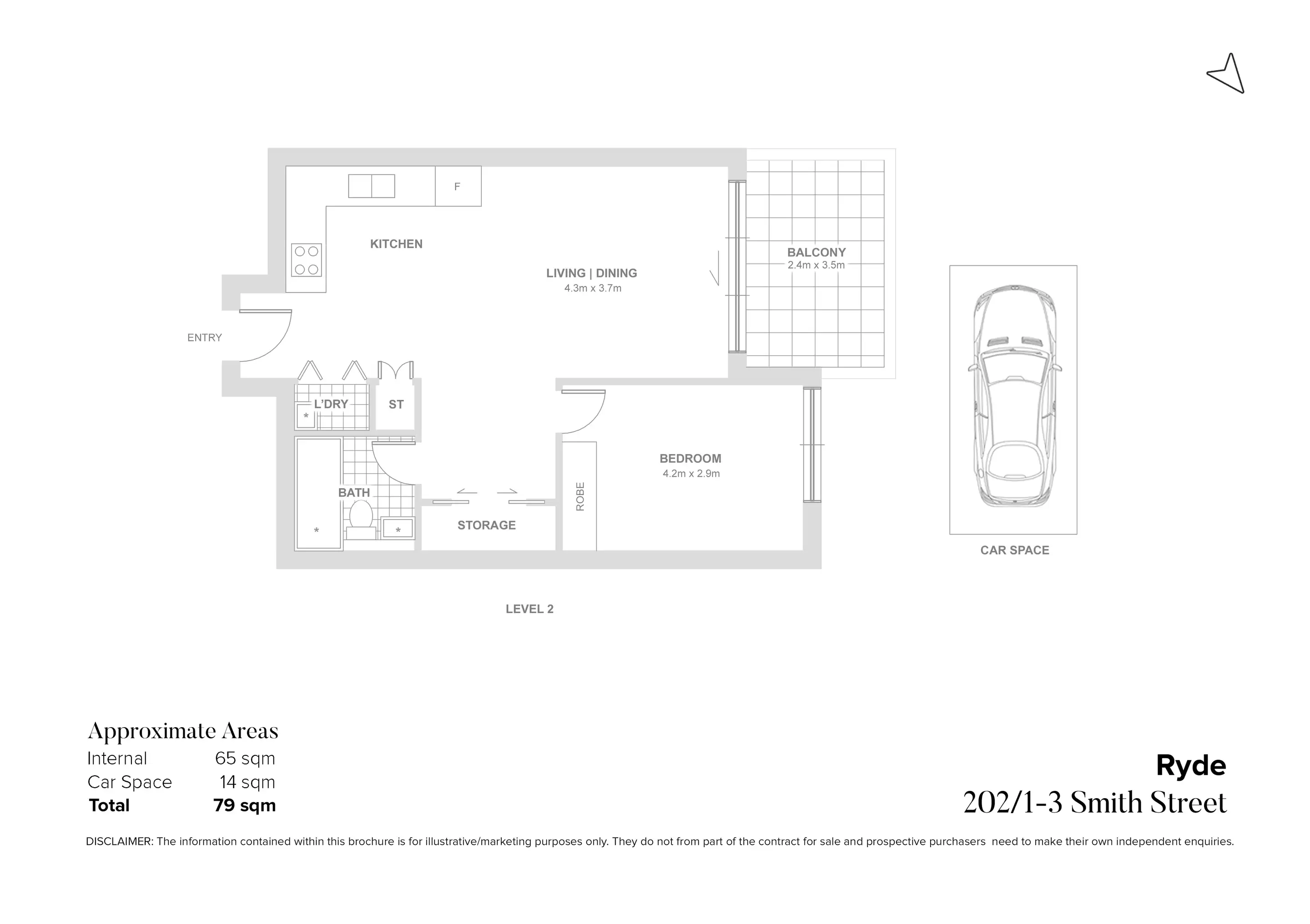 202/1-3 Smith Street, Ryde For Sale by Chidiac Realty - floorplan