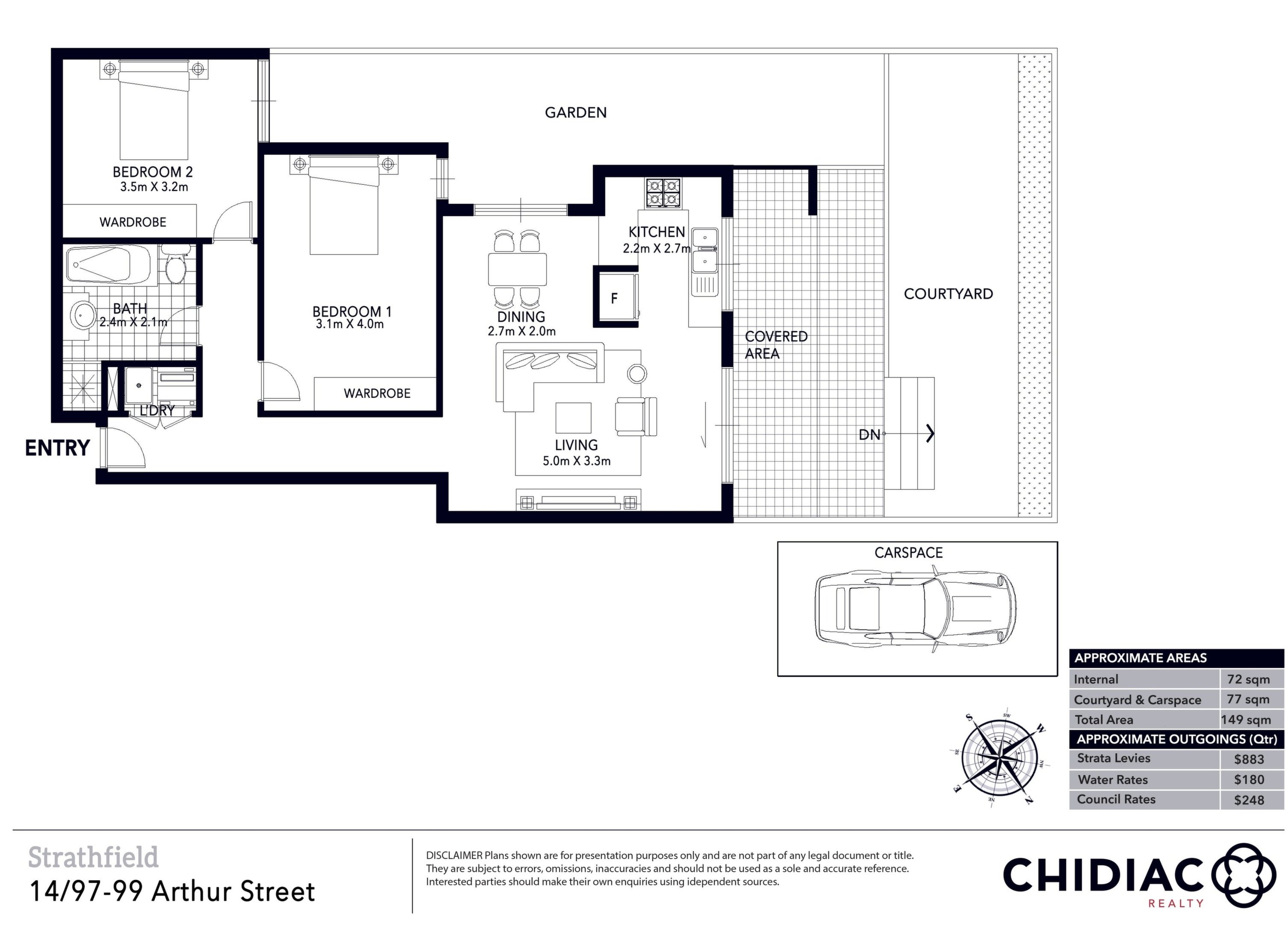 14/97-99 Arthur Street, Strathfield Leased by Chidiac Realty - floorplan