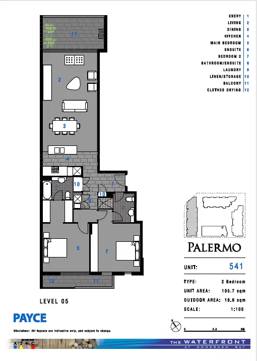 504/9 Baywater Drive, Wentworth Point Leased by Chidiac Realty - floorplan