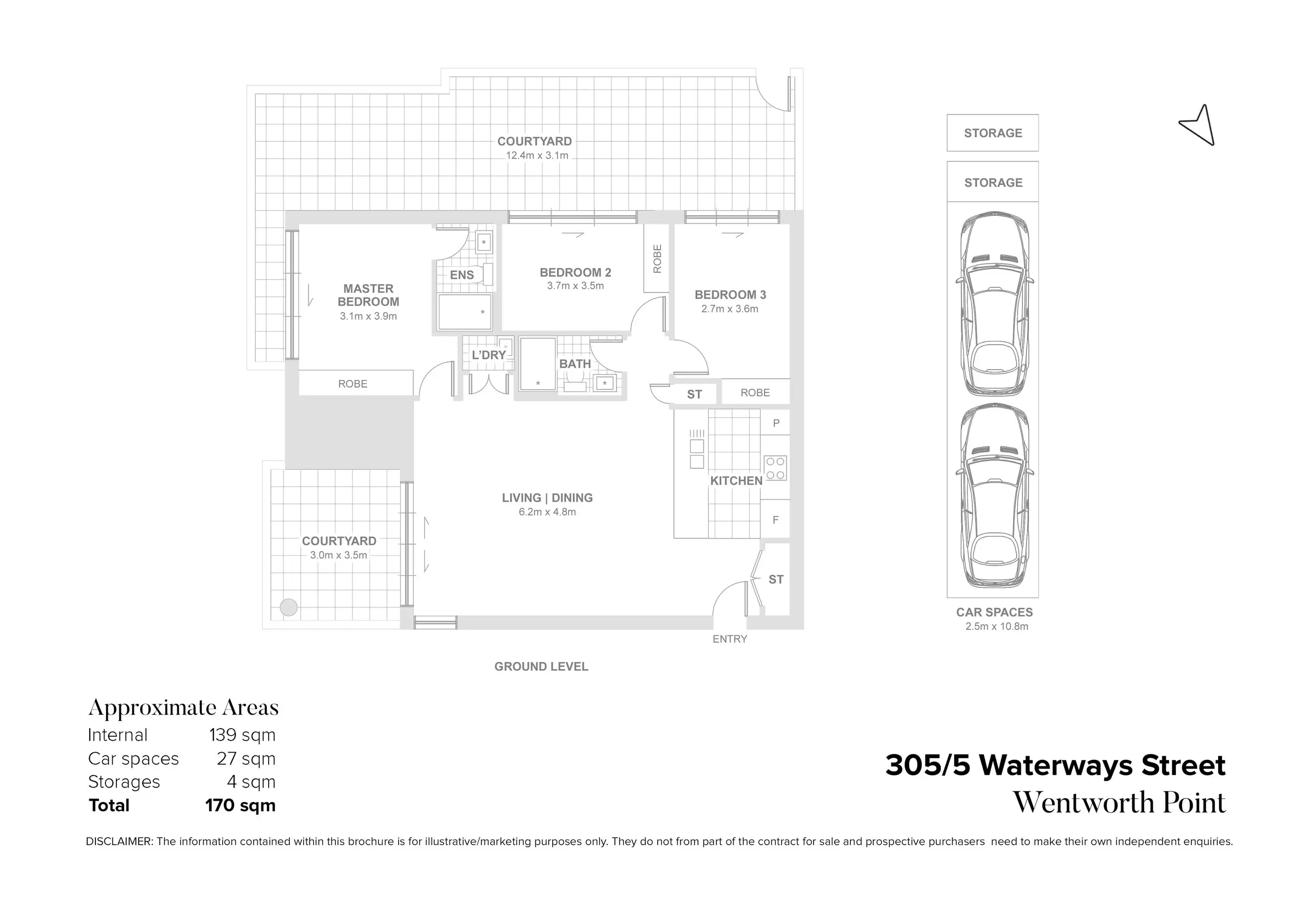 305/5 Waterways Street, Wentworth Point Sold by Chidiac Realty - floorplan